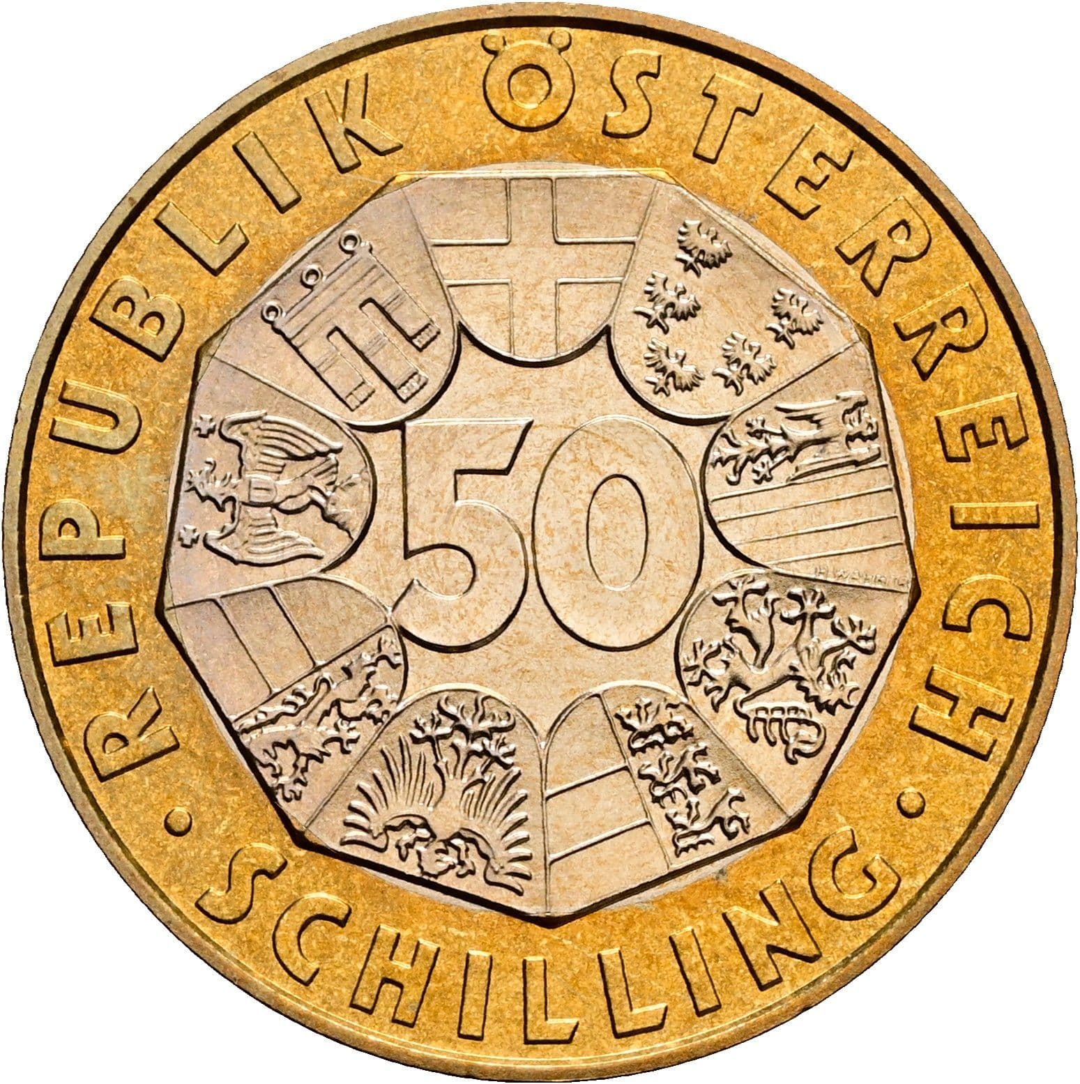 50 Schilling 2001 – Vorderseite