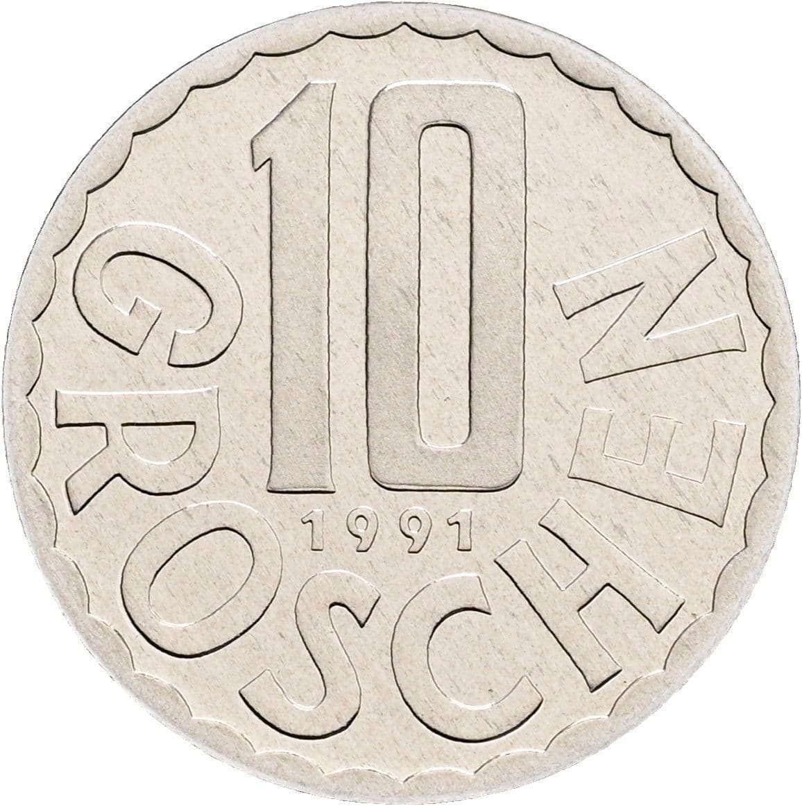 10 Groschen 1991 – Vorderseite