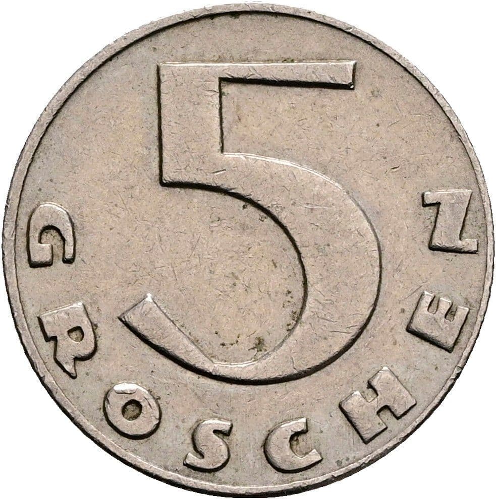5 Groschen 1934 – Vorderseite