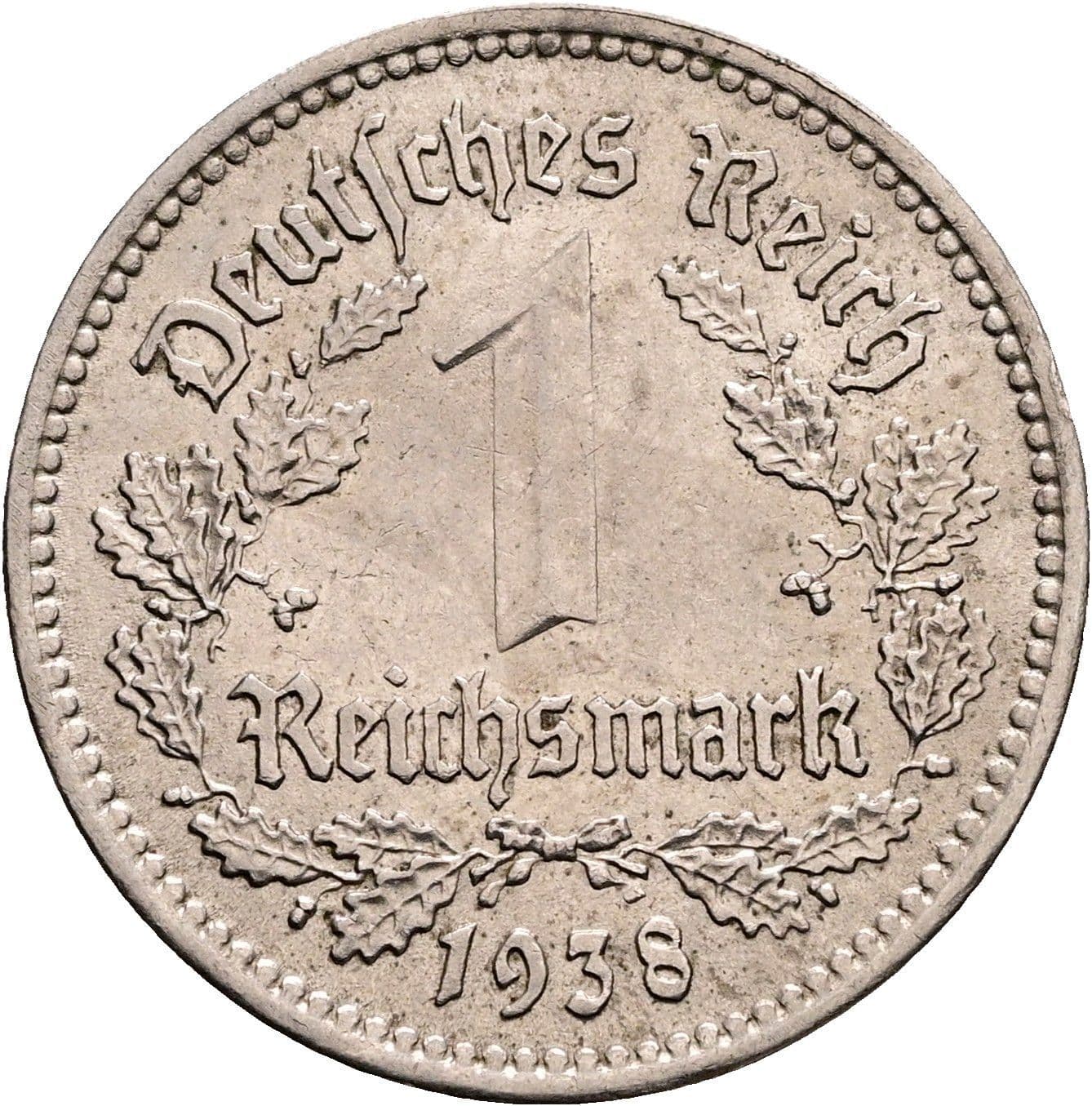 1 Reichsmark 1938 A – Vorderseite