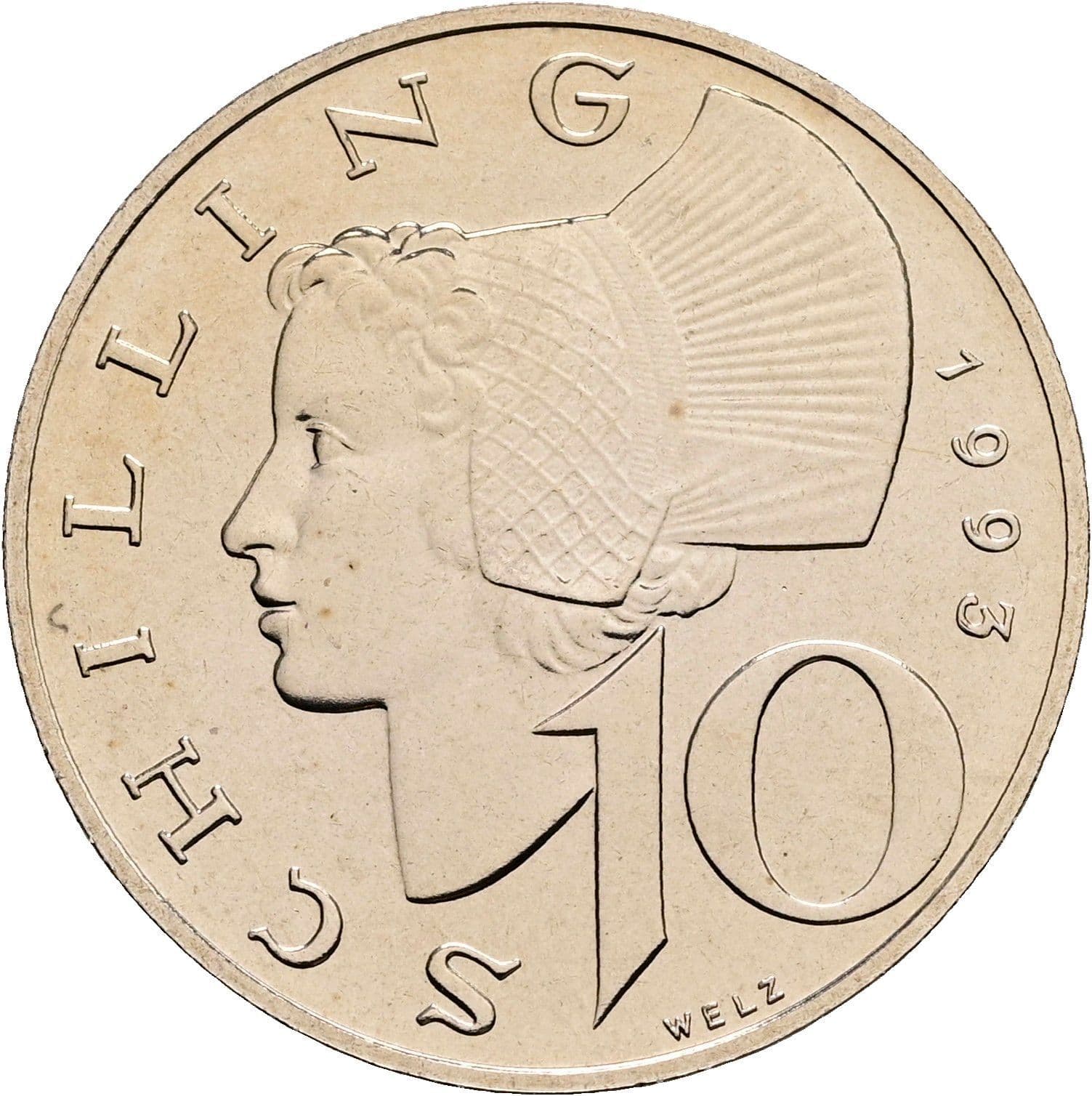 10 Schilling 1993 – Vorderseite