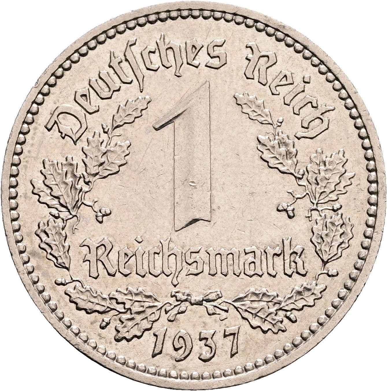 1 Reichsmark 1937 A – Vorderseite