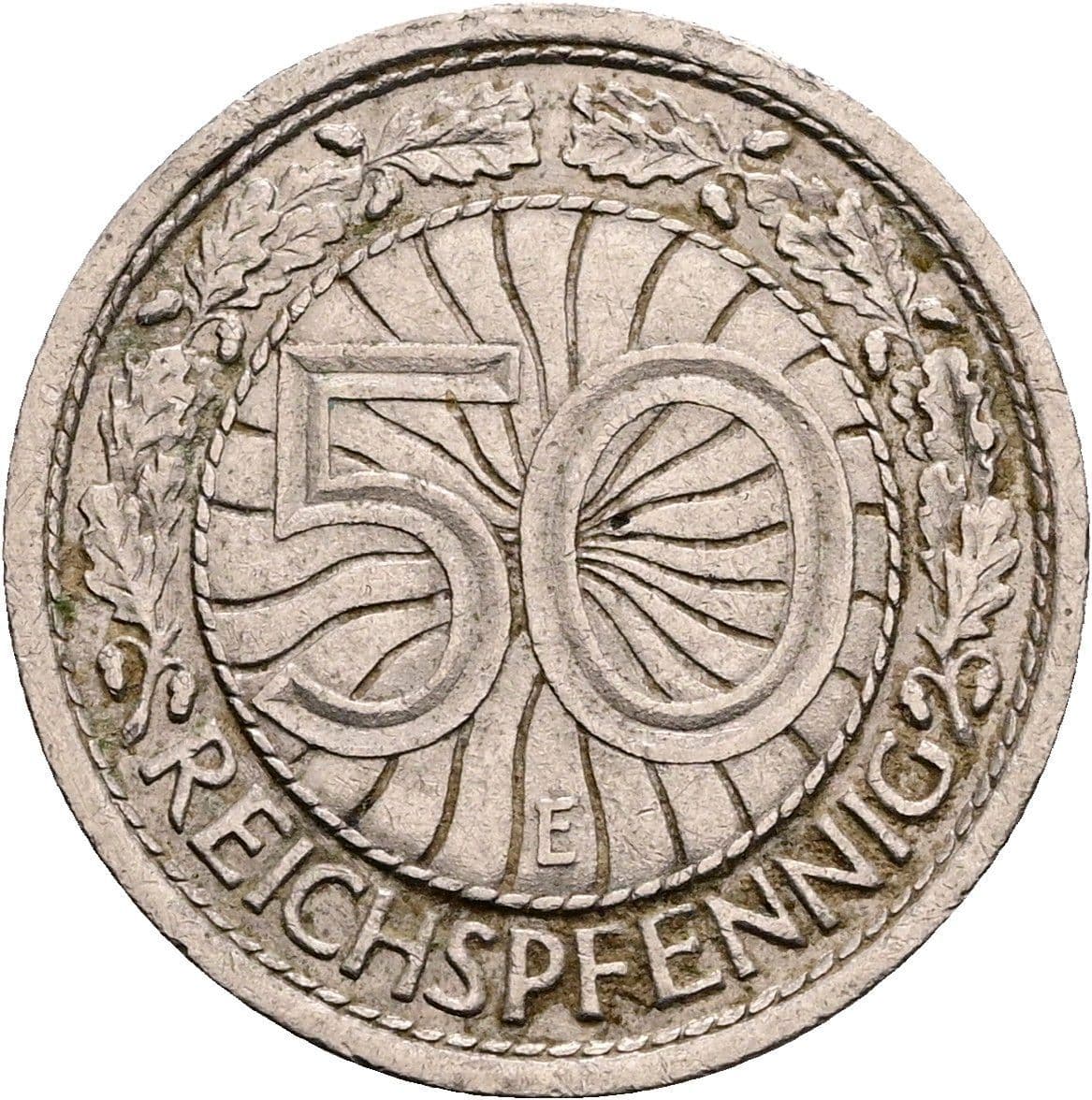 50 Reichspfennig 1932 E – Vorderseite