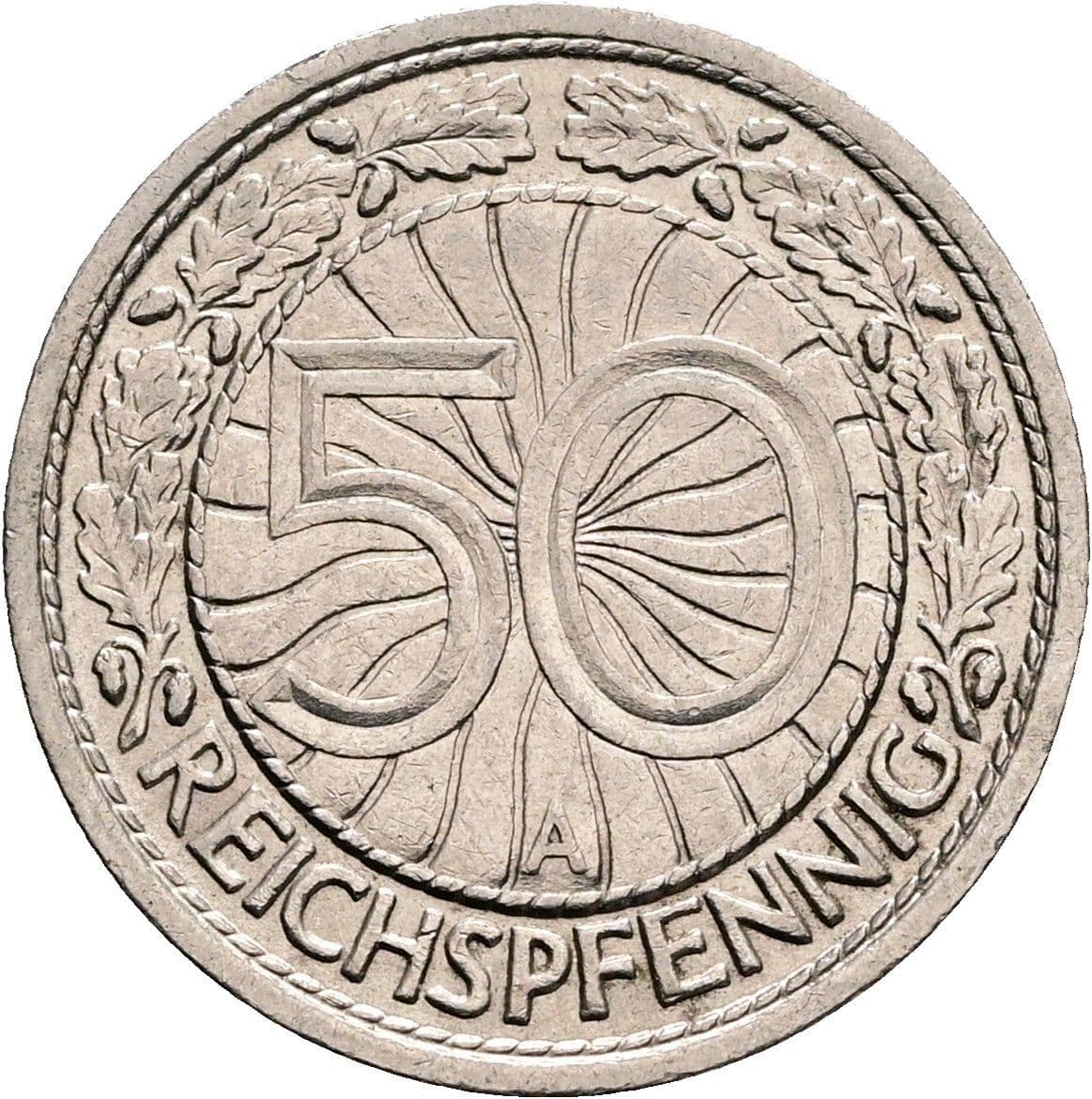 50 Reichspfennig 1931 A – Vorderseite