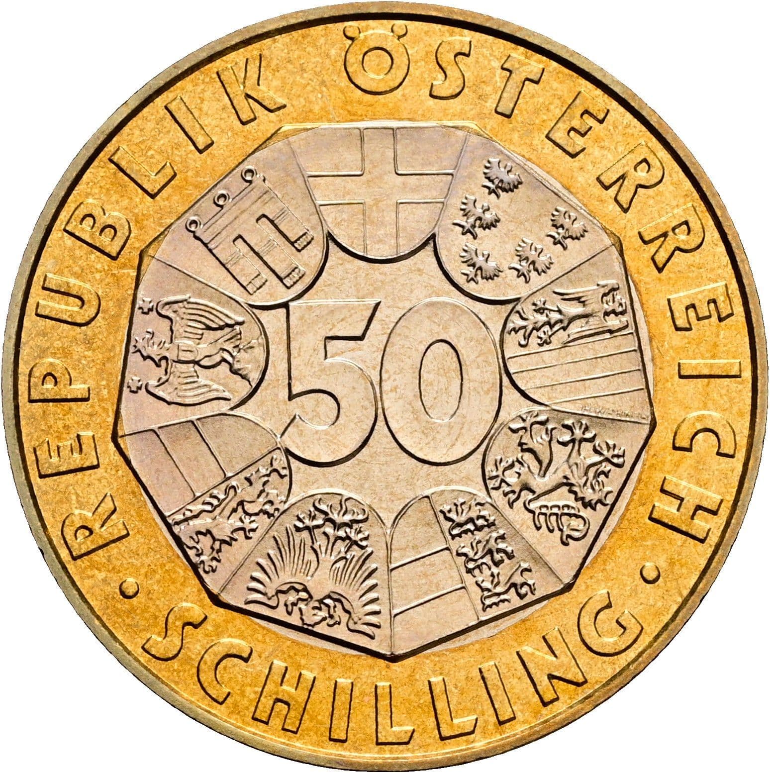 50 Schilling 2001 – Vorderseite