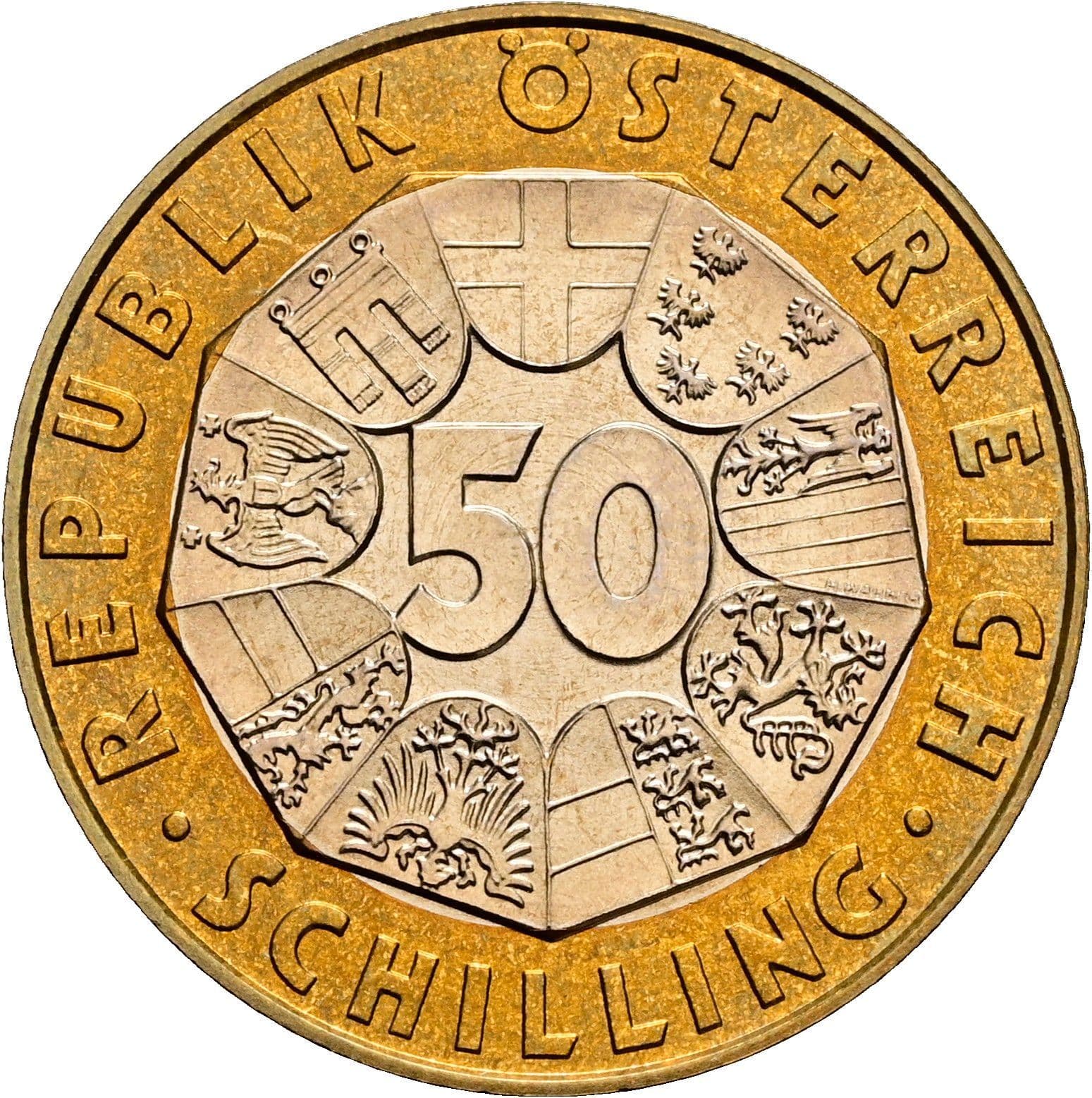 50 Schilling 2001 – Vorderseite