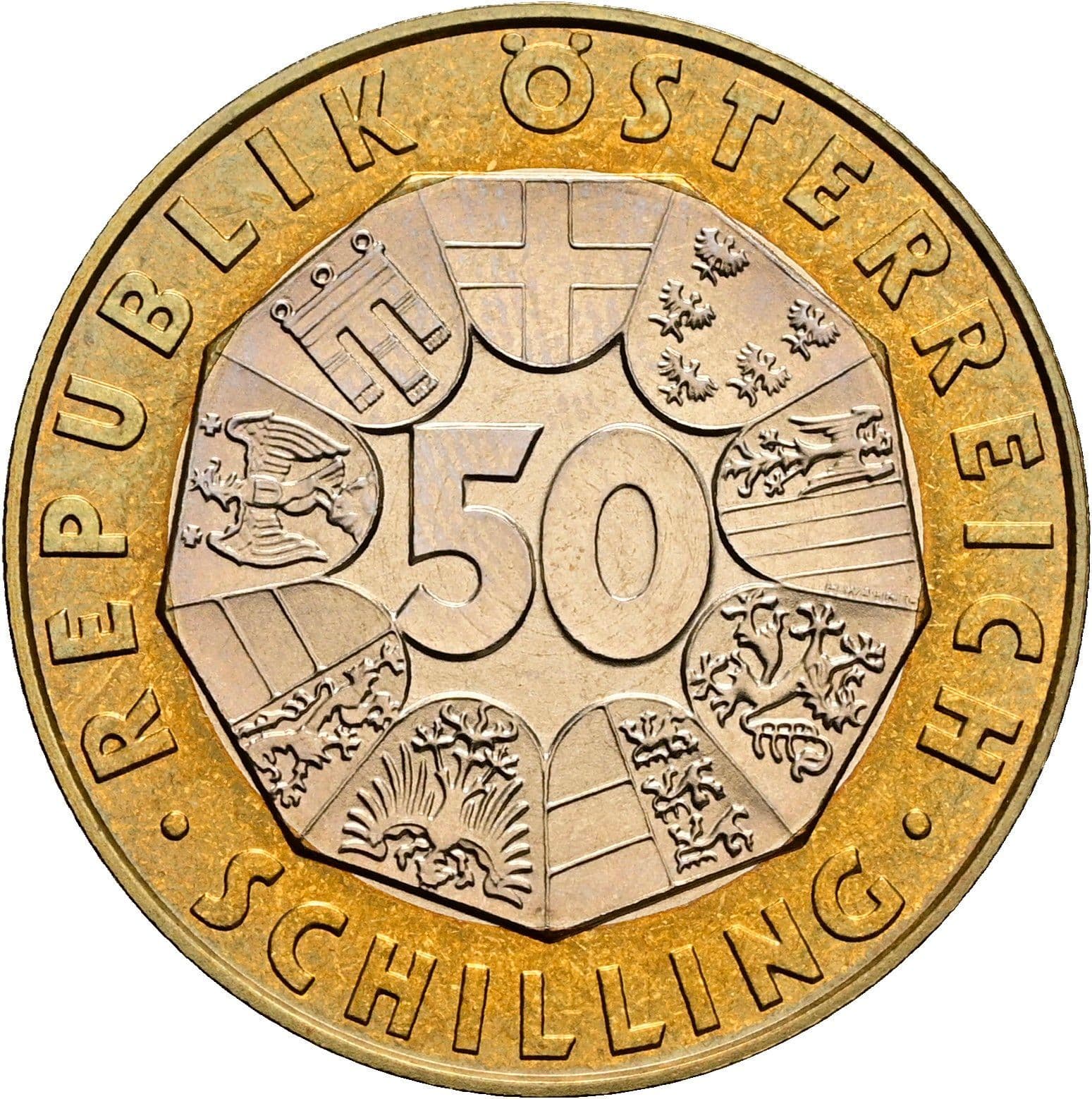50 Schilling 2001 – Vorderseite
