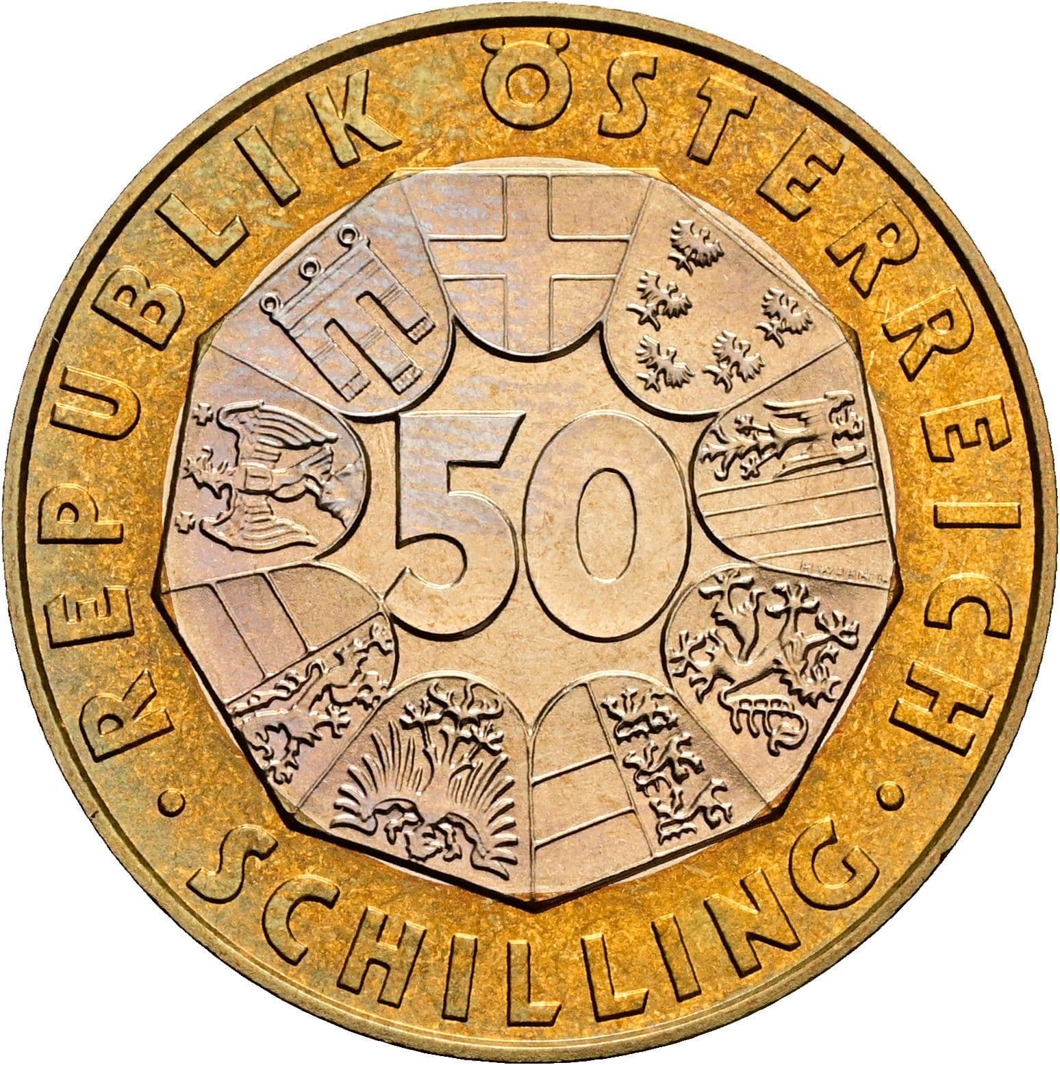 50 Schilling 2001 – Vorderseite