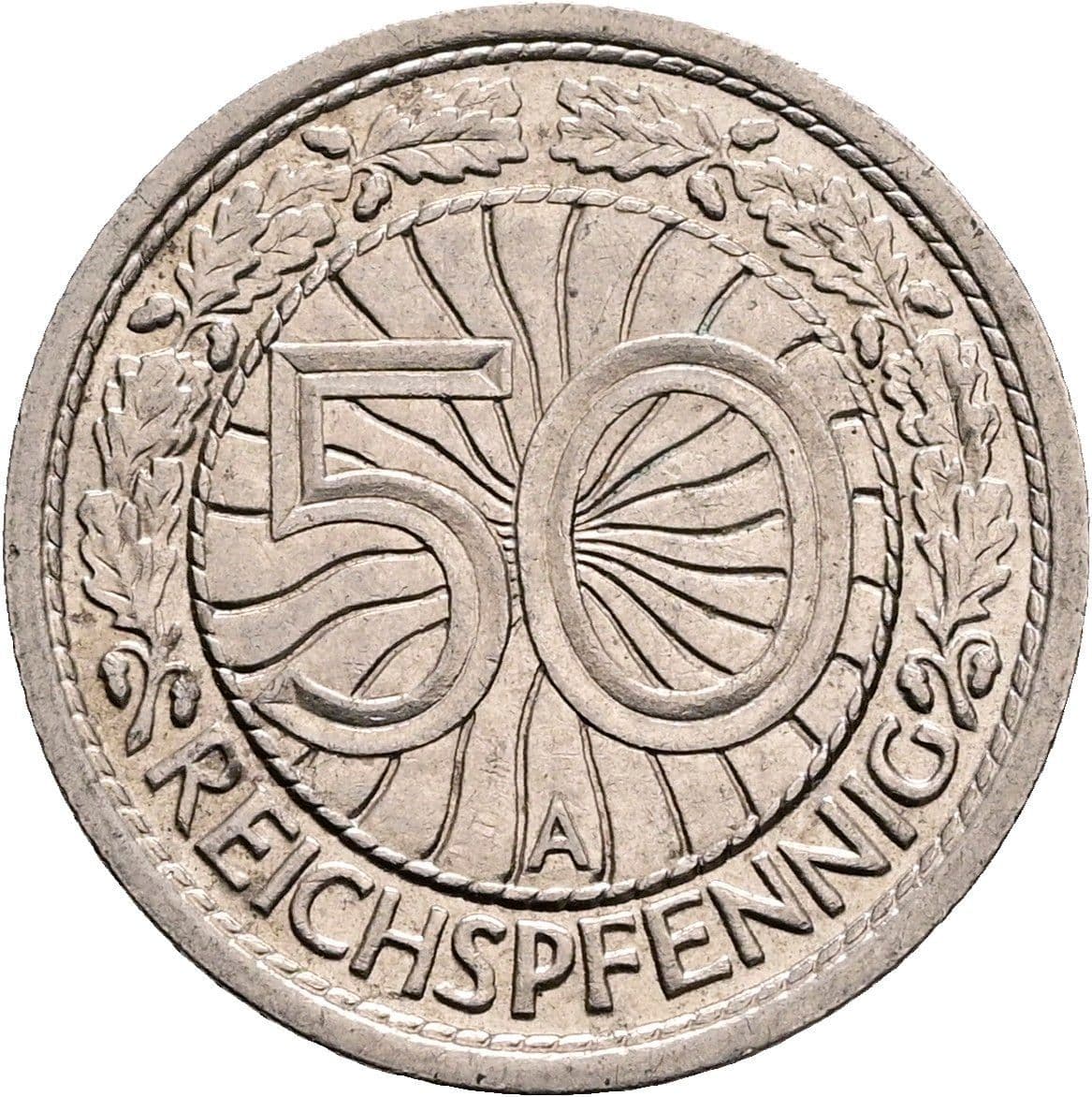 50 Reichspfennig 1937 A – Vorderseite