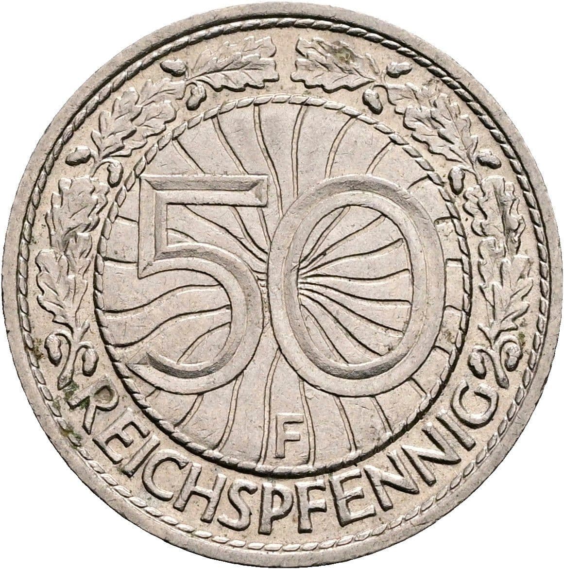 50 Reichspfennig 1936 F – Vorderseite