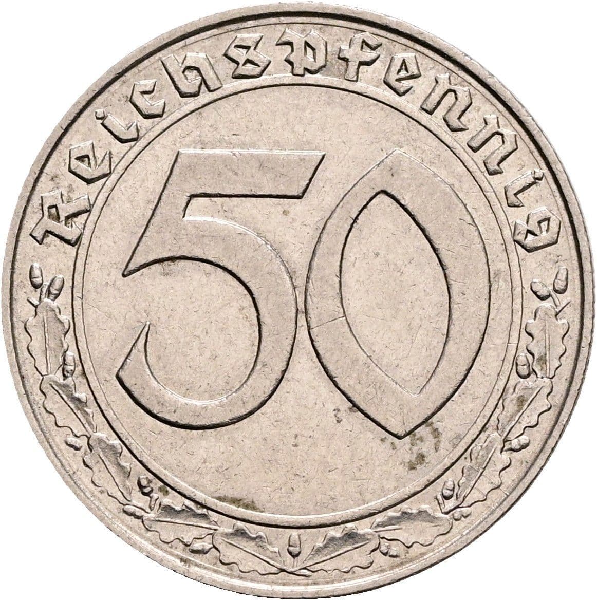 50 Reichspfennig 1939 B – Vorderseite
