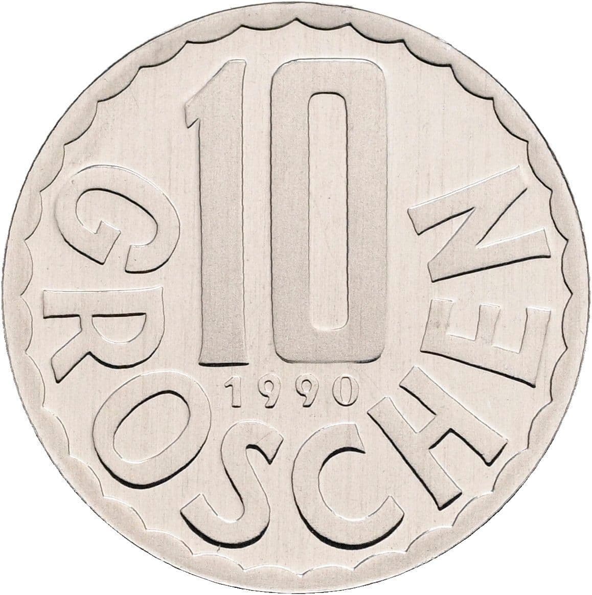 10 Groschen 1990 – Vorderseite