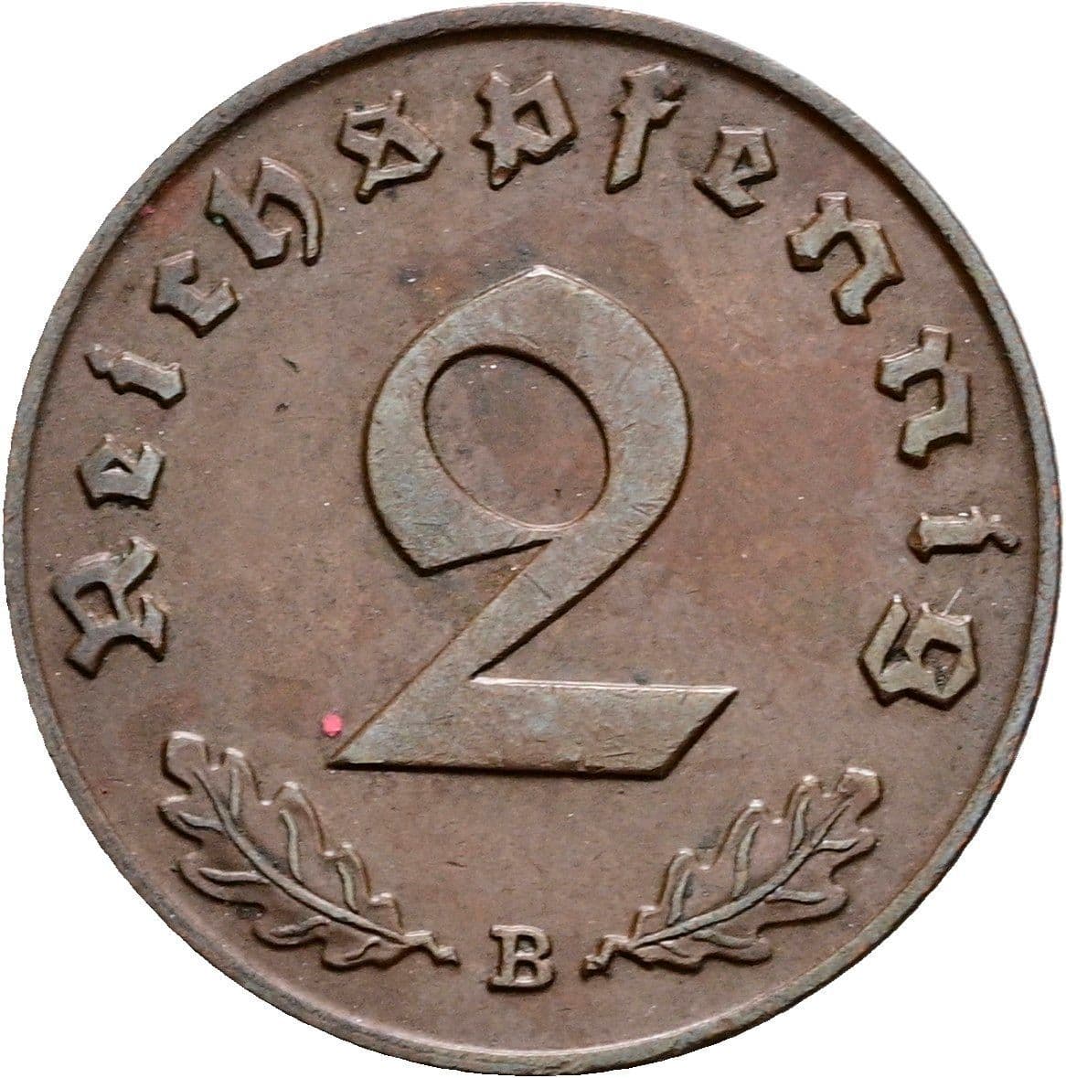2 Reichspfennig 1939 B – Vorderseite