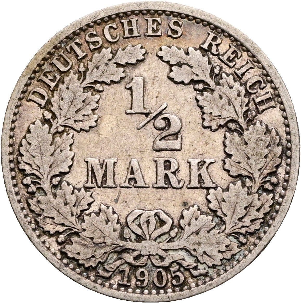 1/2 Mark 1905 A – Vorderseite
