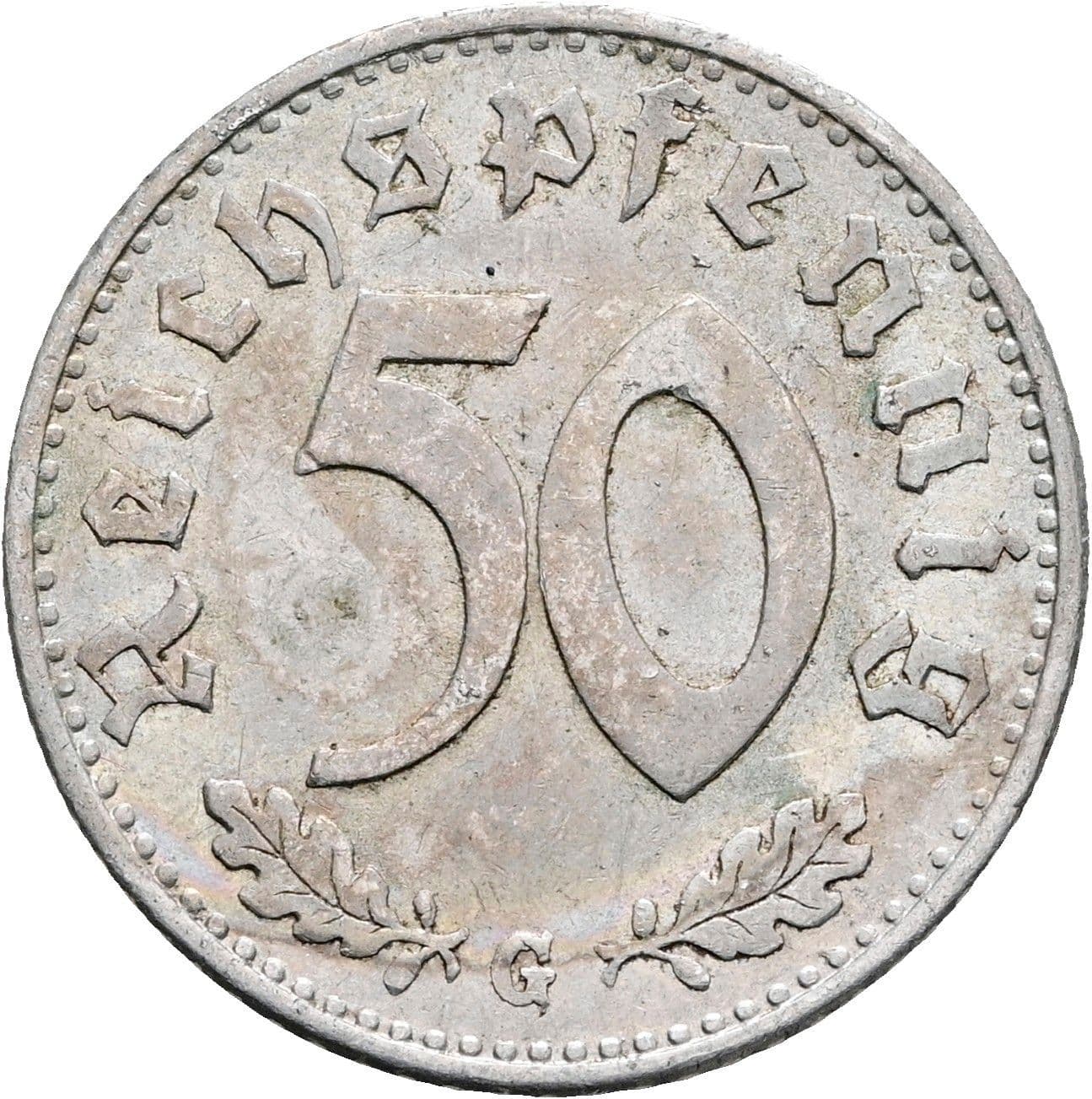 50 Reichspfennig 1944 G – Vorderseite