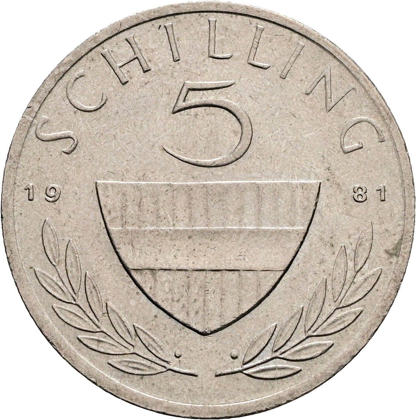 5 Schilling 1981 – Vorderseite