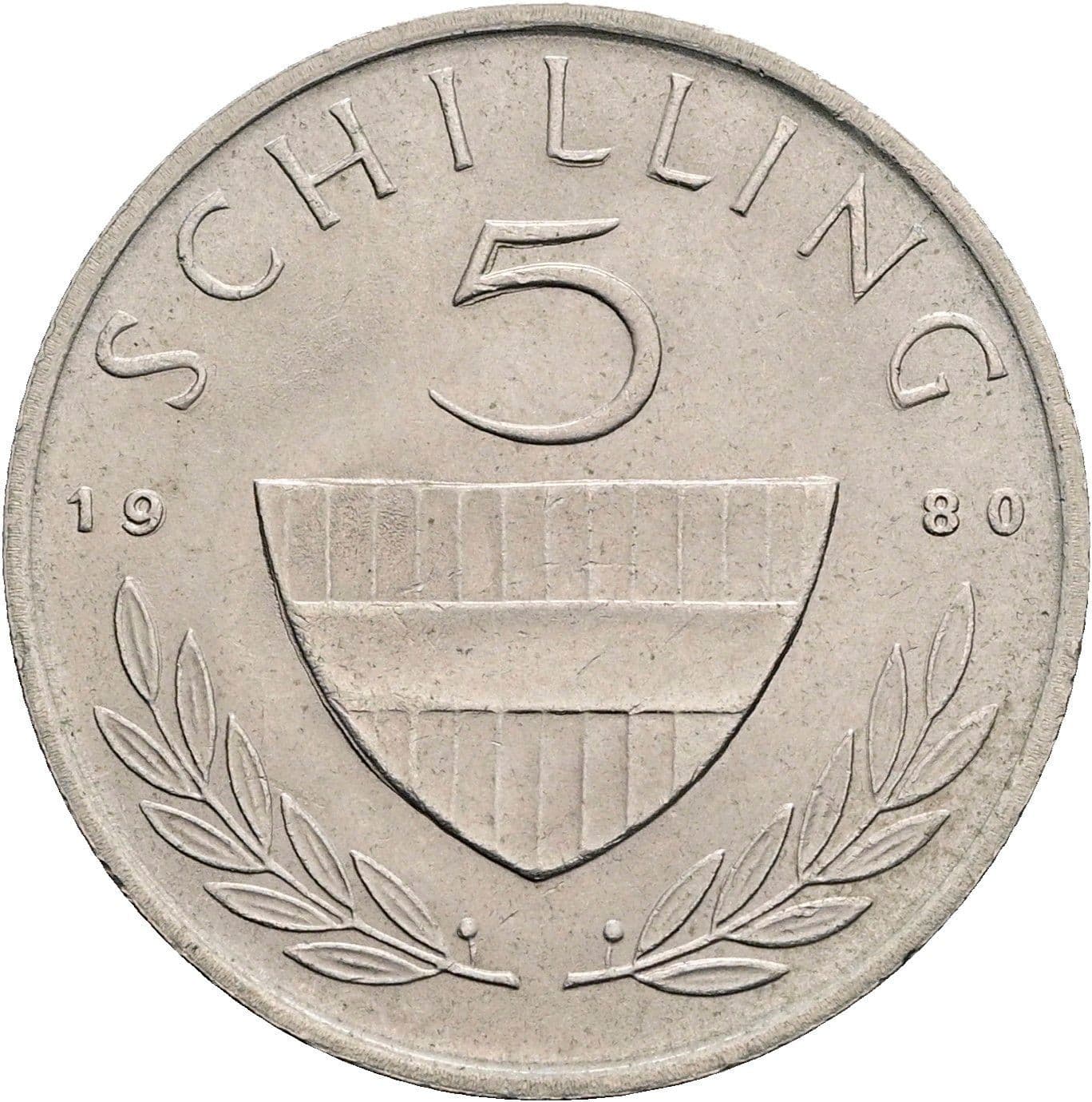 5 Schilling 1980 – Vorderseite