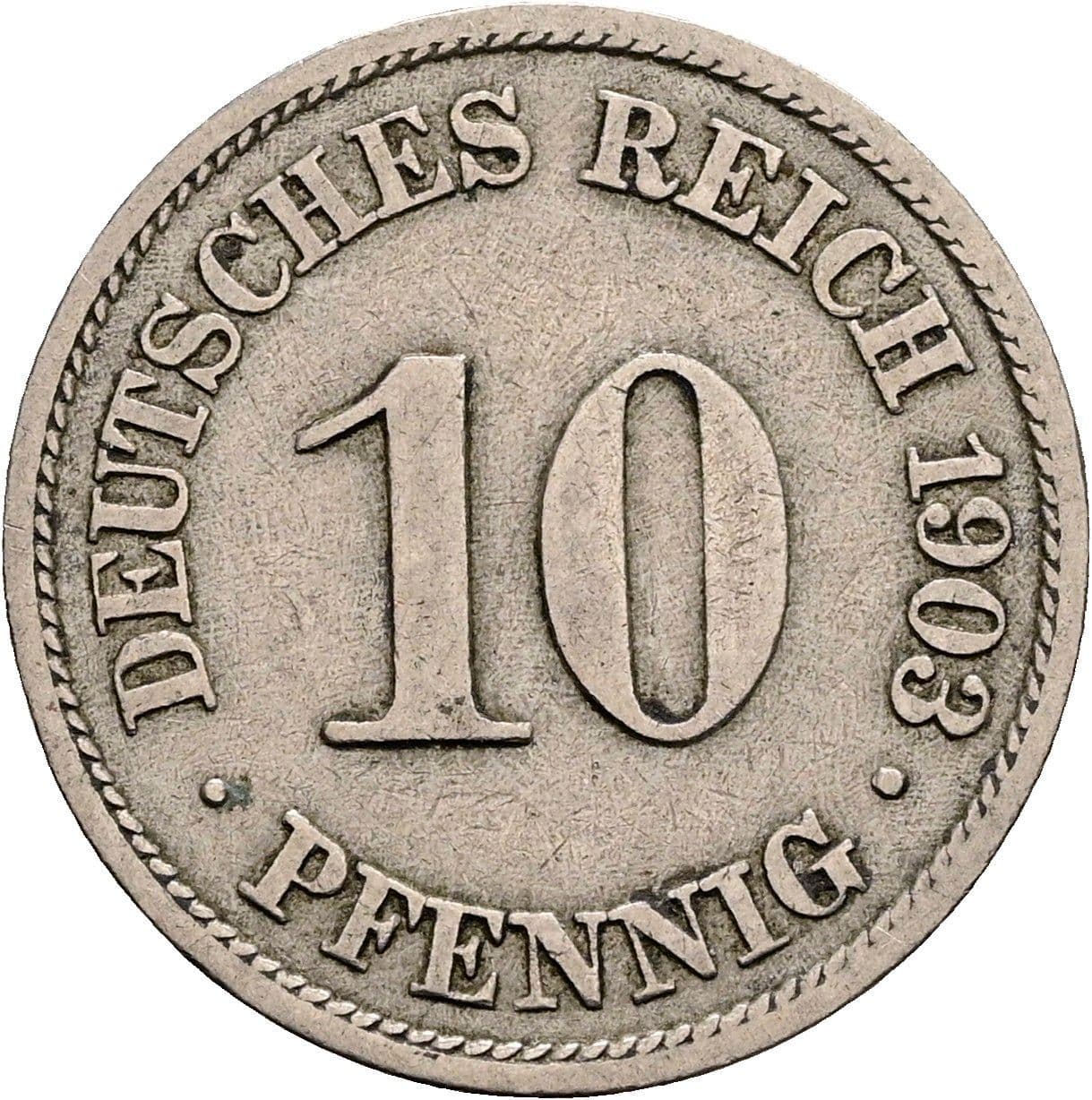 10 Pfennig 1903 A – Vorderseite