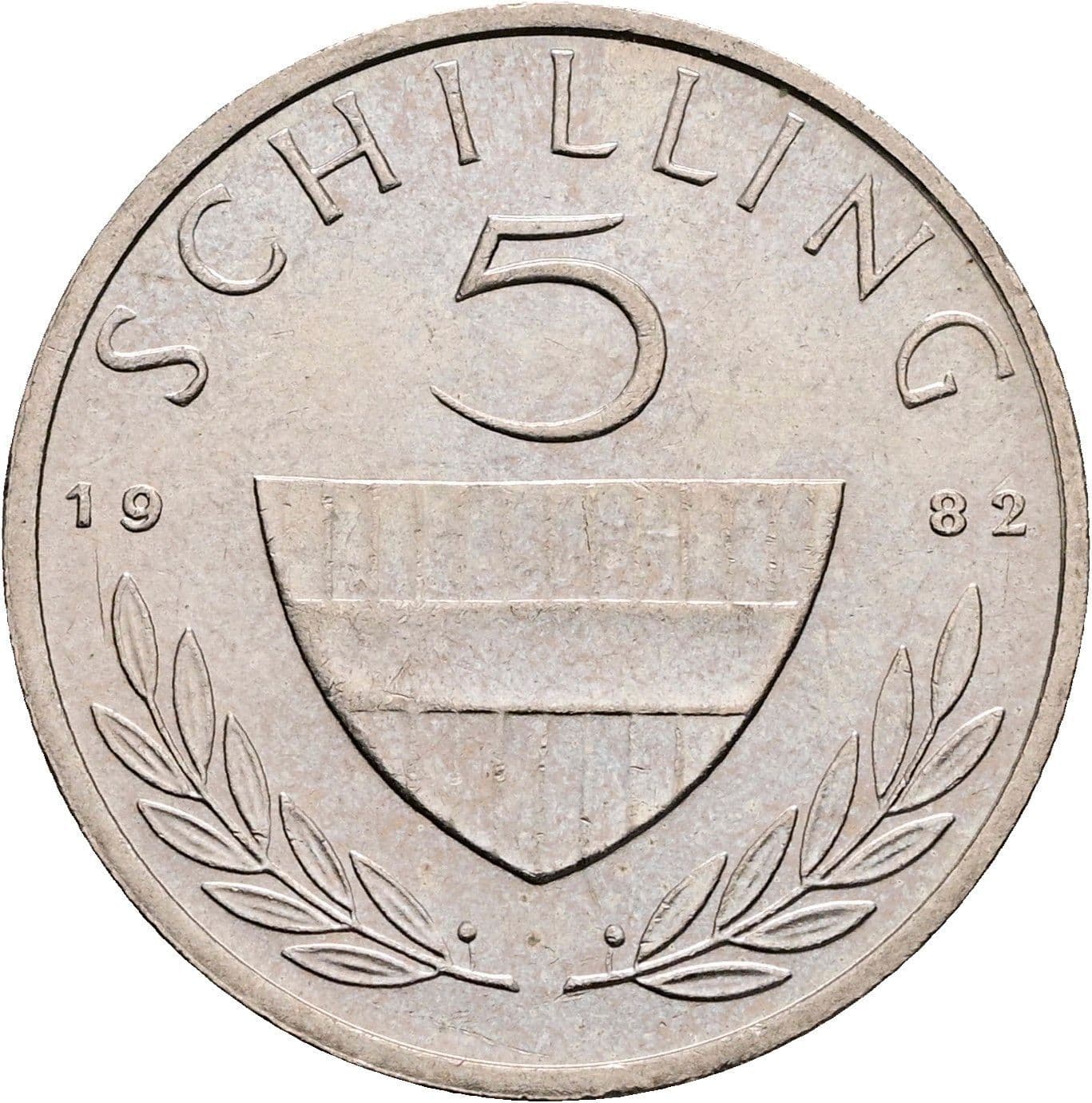 5 Schilling 1982 – Vorderseite