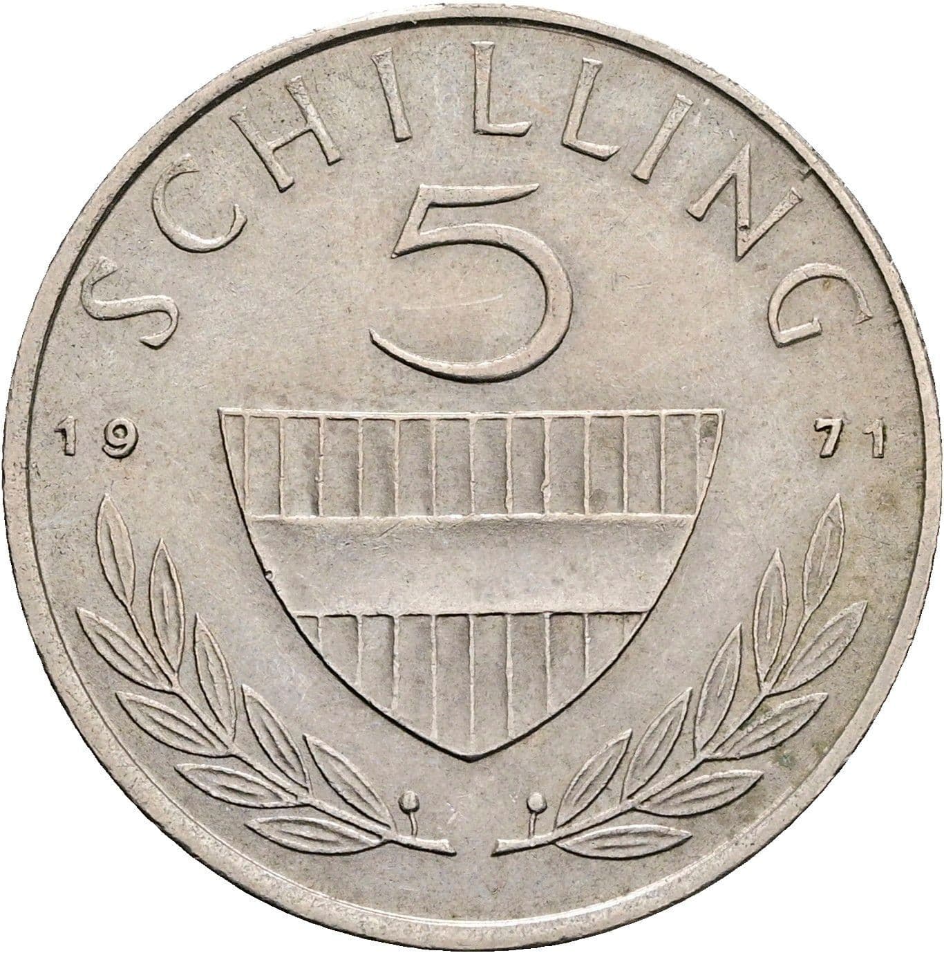 5 Schilling 1971 – Vorderseite