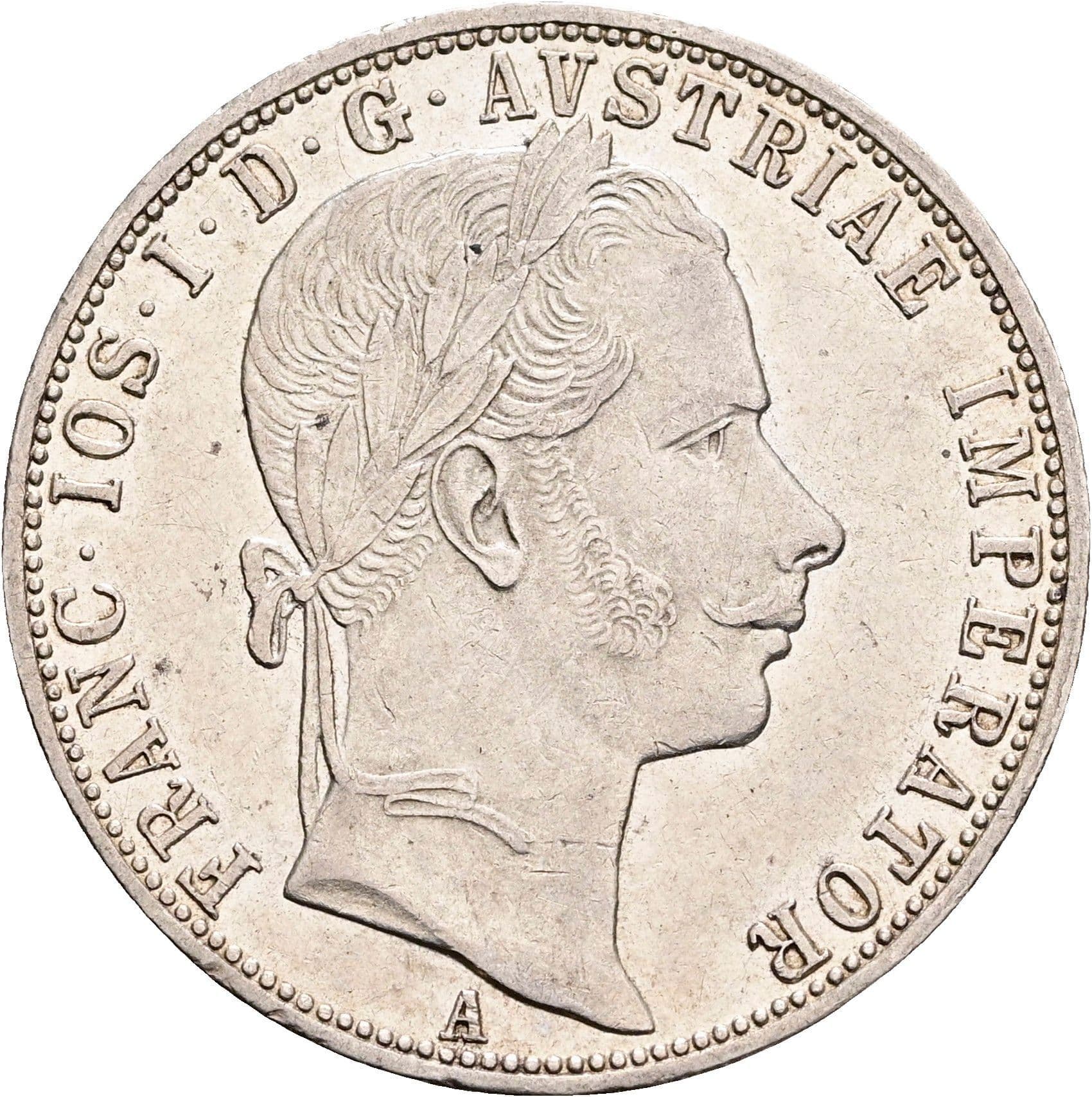 1 Gulden Franz Joseph I. 1848-1916 1860 A – Vorderseite