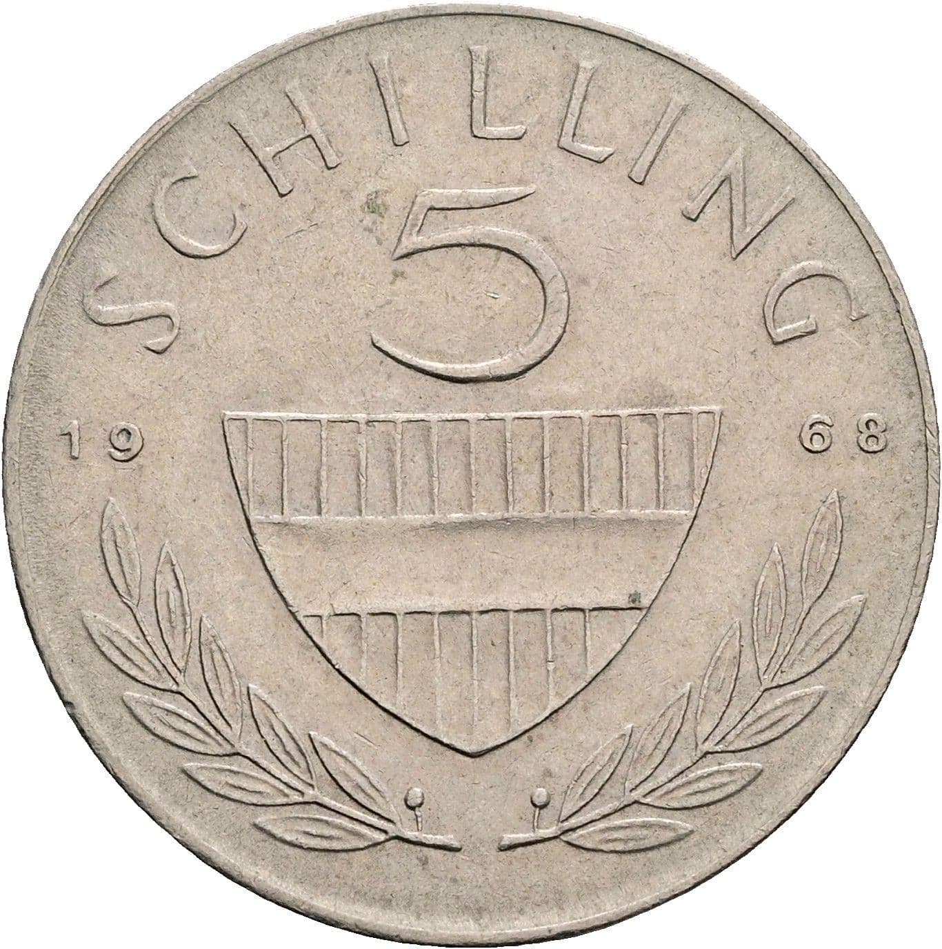 5 Schilling 1968 – Vorderseite