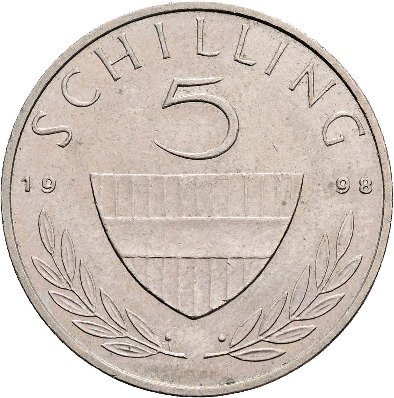 5 Schilling 1998 – Vorderseite