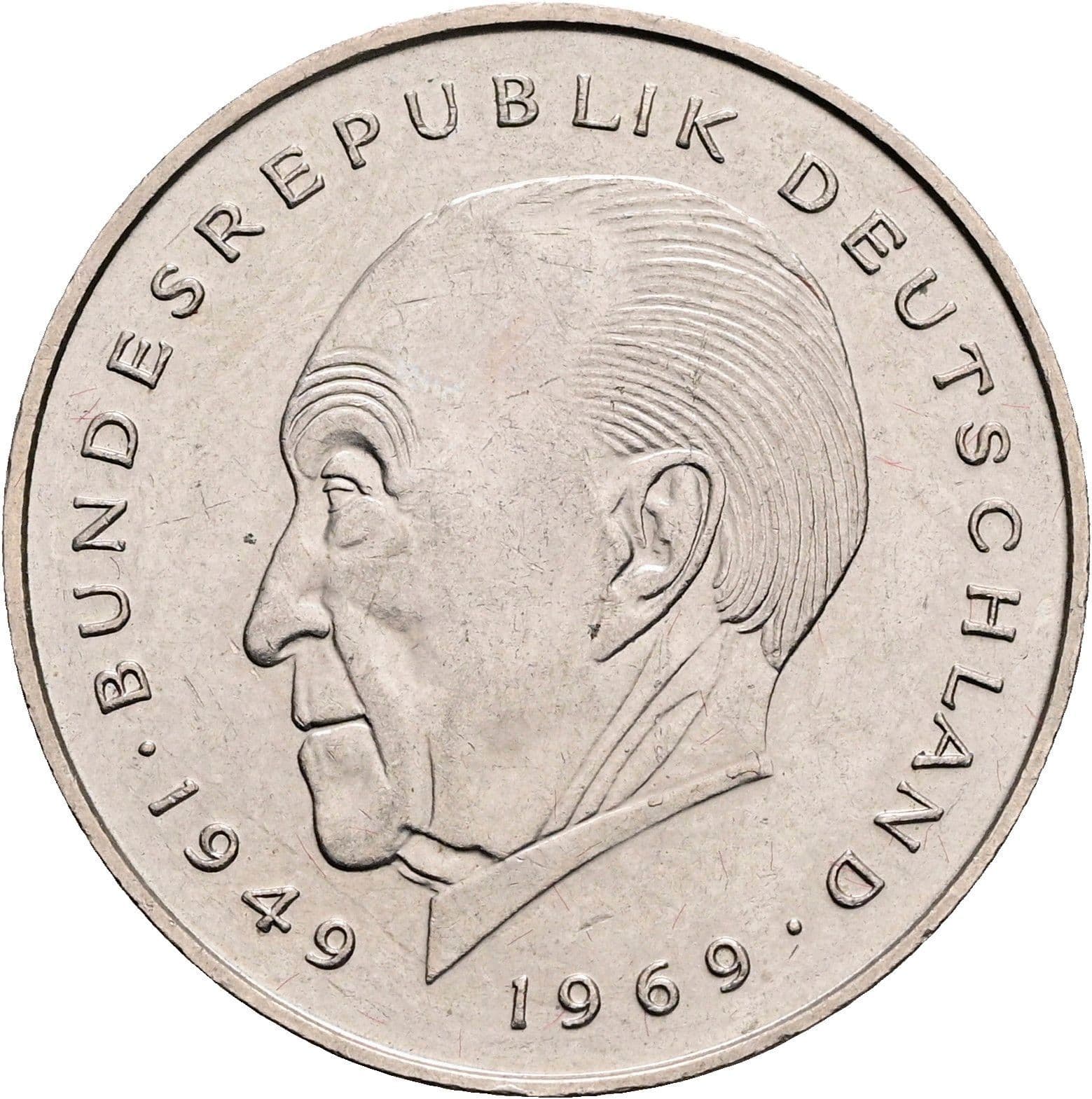 2 Deutsche Mark 1985 D – Vorderseite
