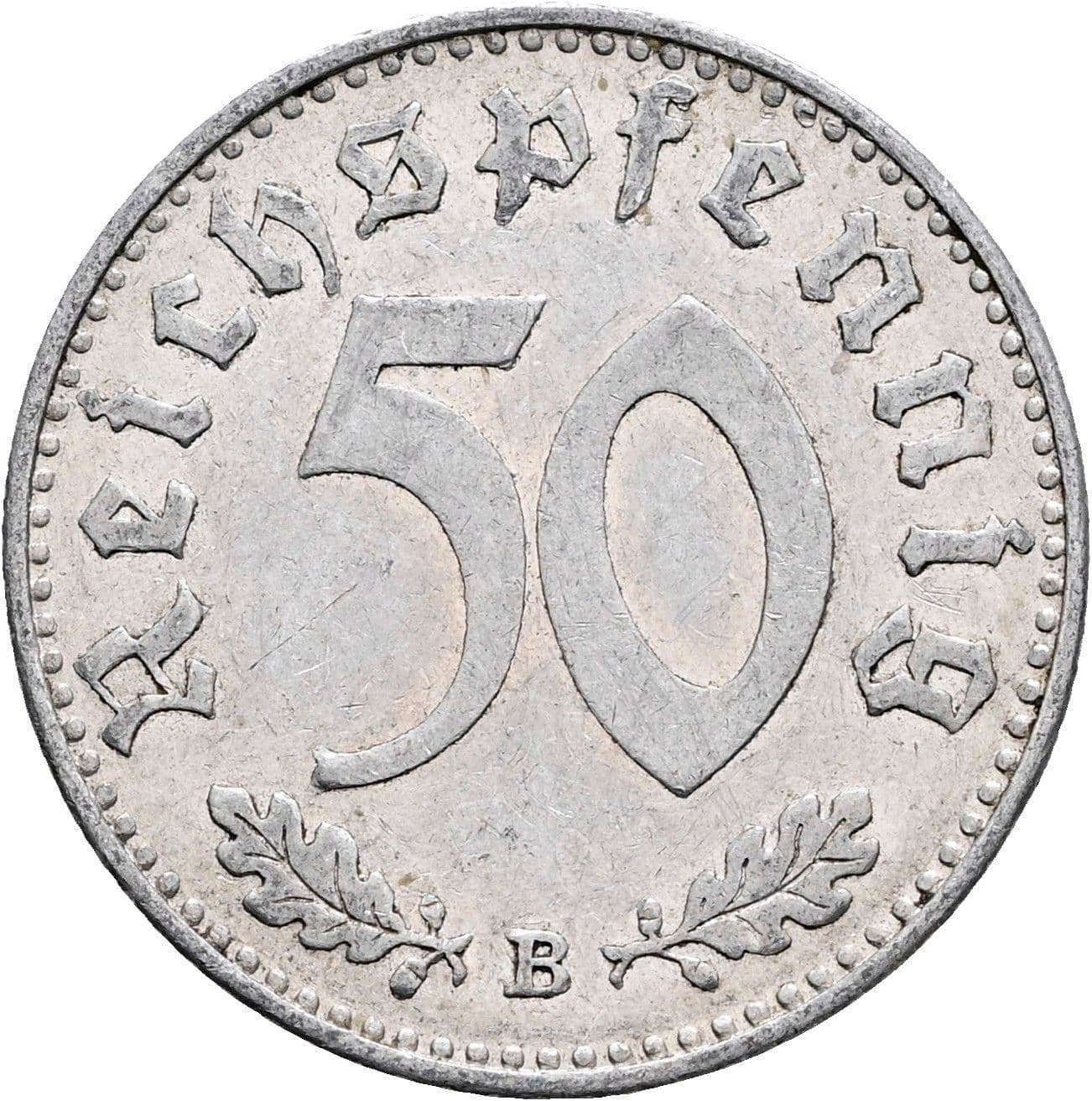 50 Reichspfennig 1939 B – Vorderseite