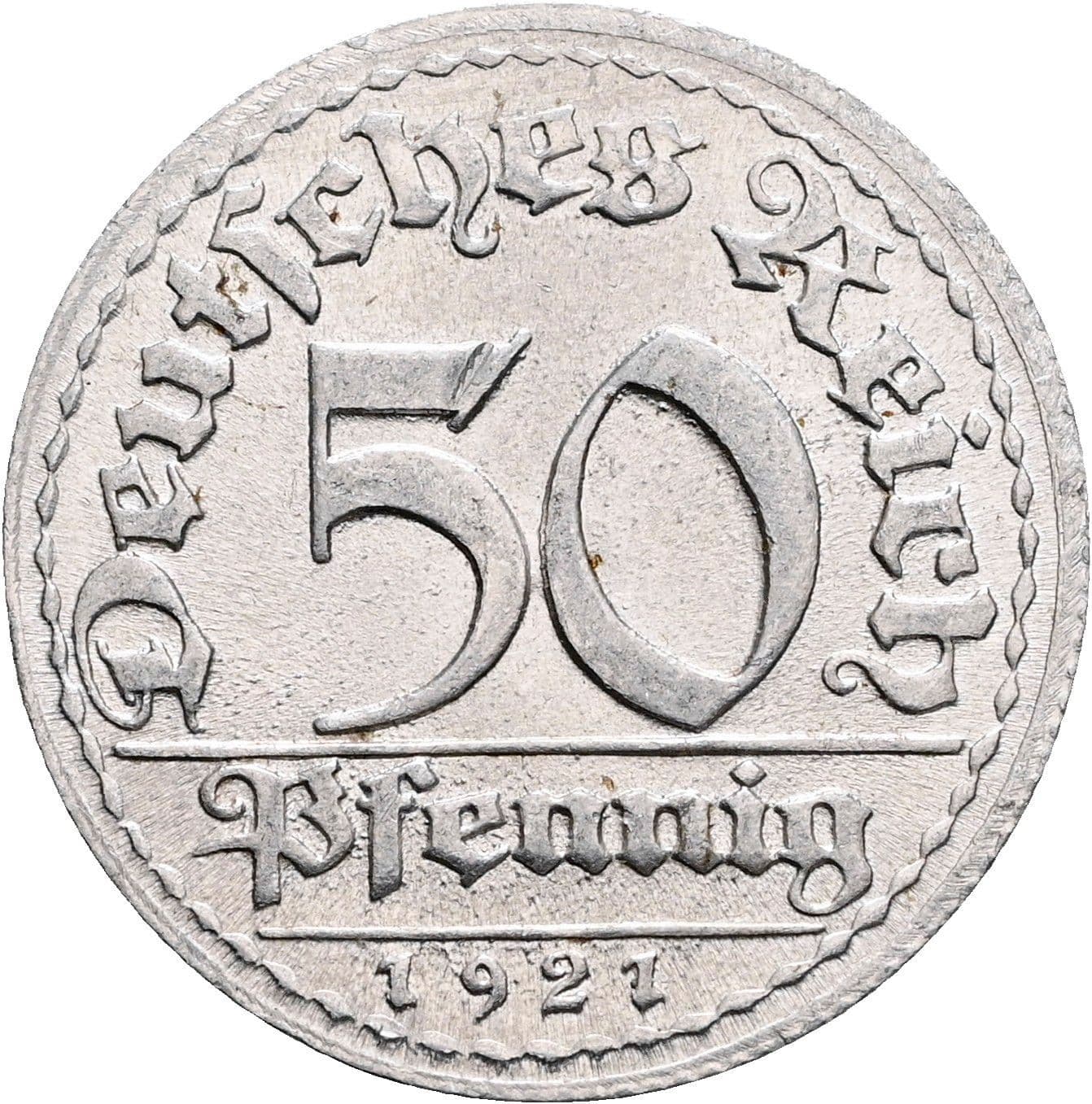 50 Pfennig 1921 D – Vorderseite