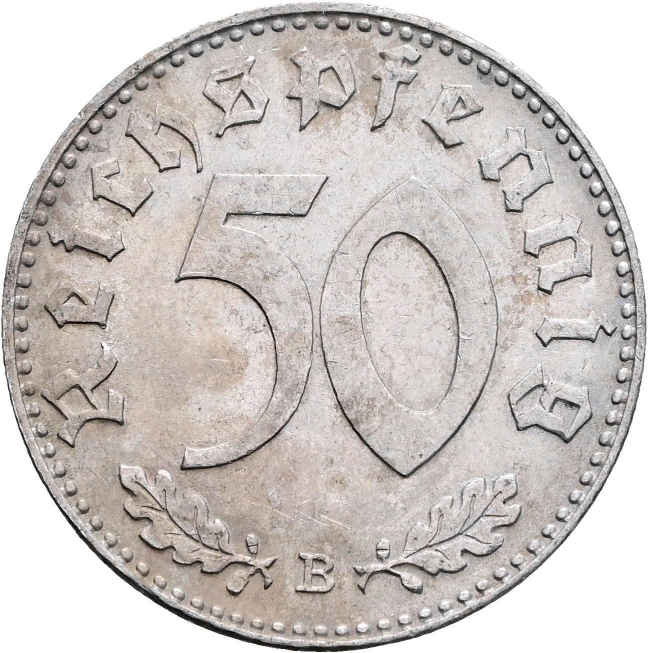 50 Reichspfennig 1944 B – Vorderseite