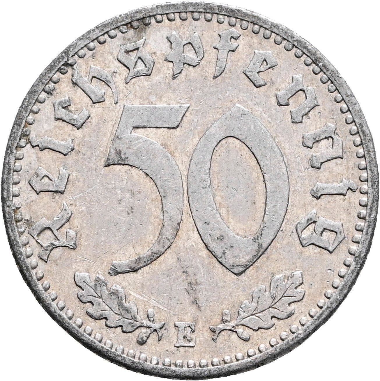 50 Reichspfennig 1942 E – Vorderseite