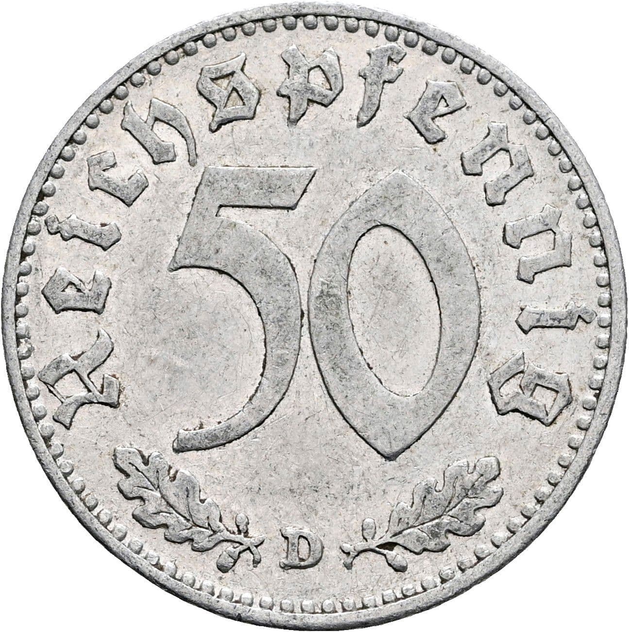 50 Reichspfennig 1935 D – Vorderseite
