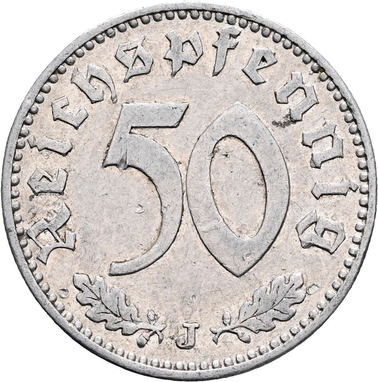 50 Reichspfennig 1943 J – Vorderseite
