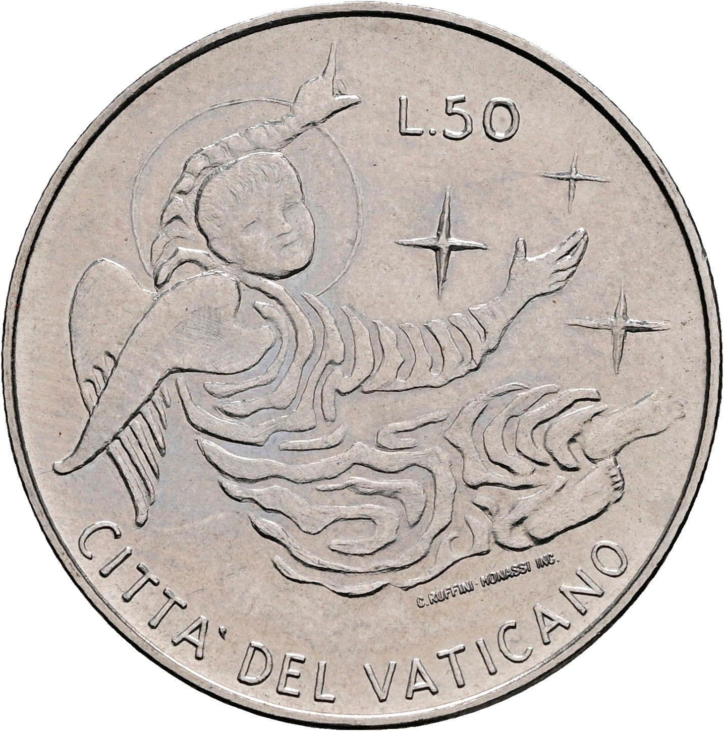 50 Lire Papst Paul VI. 1963-1978 1969 – Vorderseite