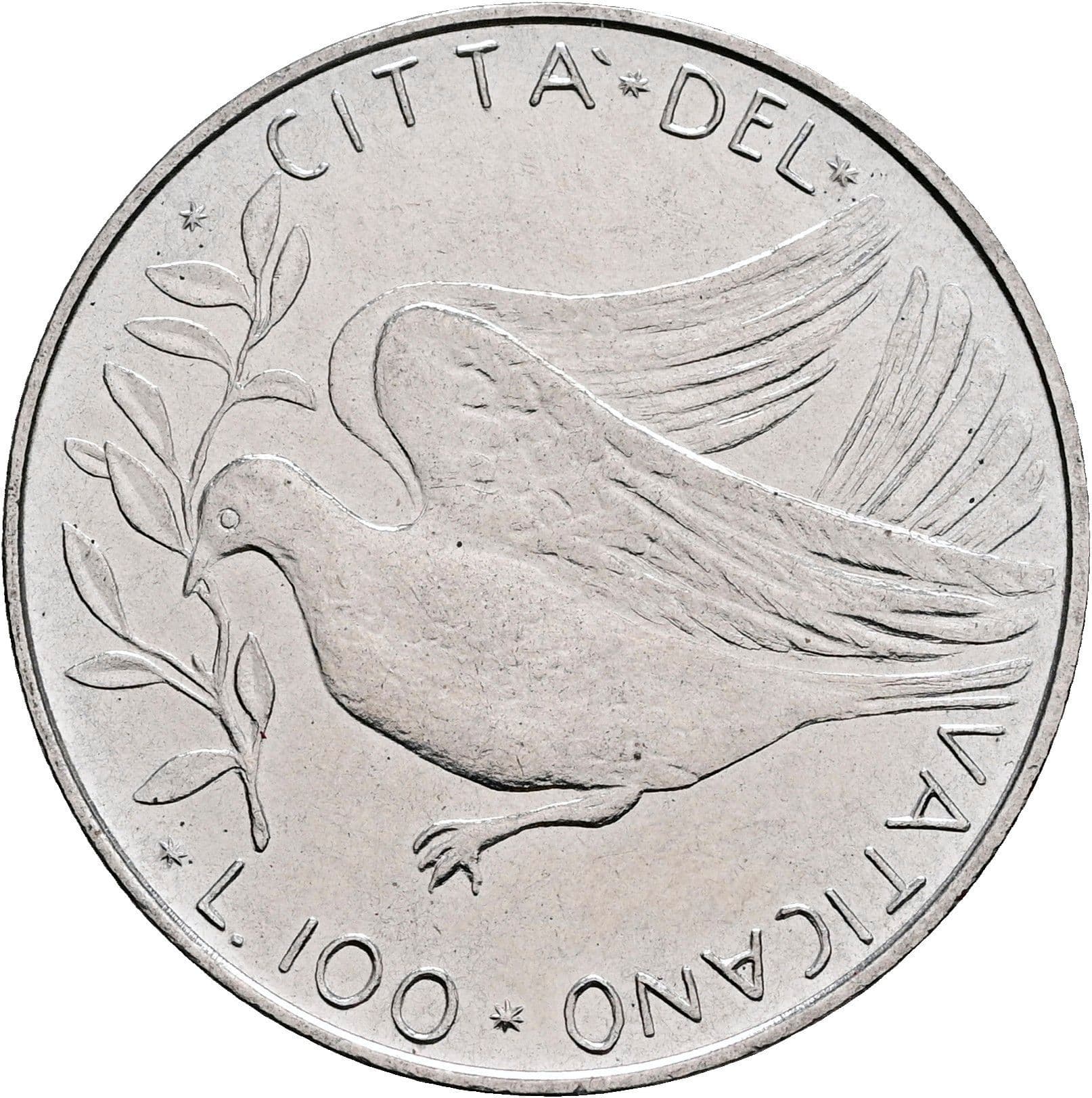 100 Lire Papst Paul VI. 1963-1978 1974 – Vorderseite
