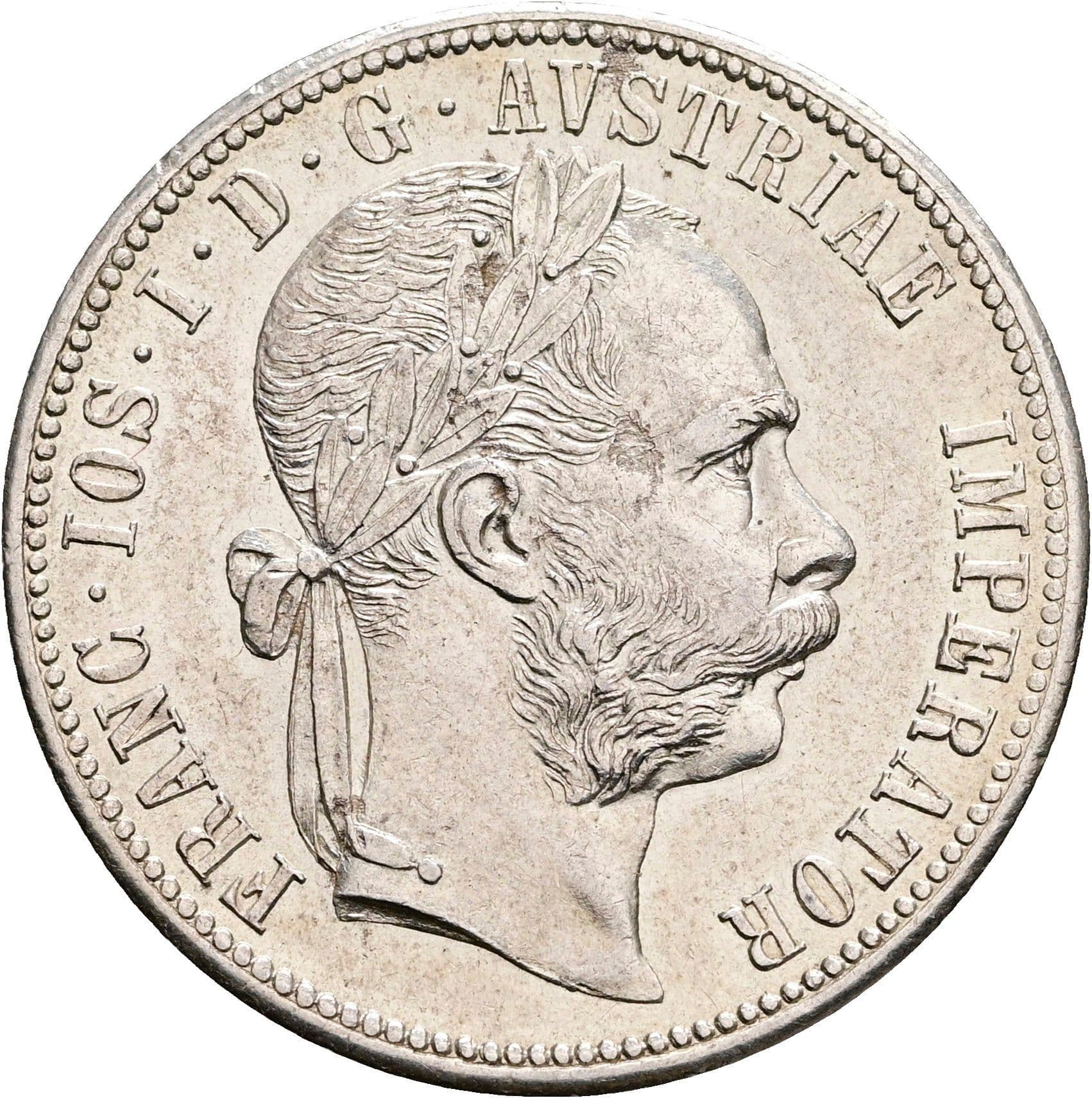 1 Gulden Franz Joseph I. 1848-1916 Wien 1878 – Vorderseite