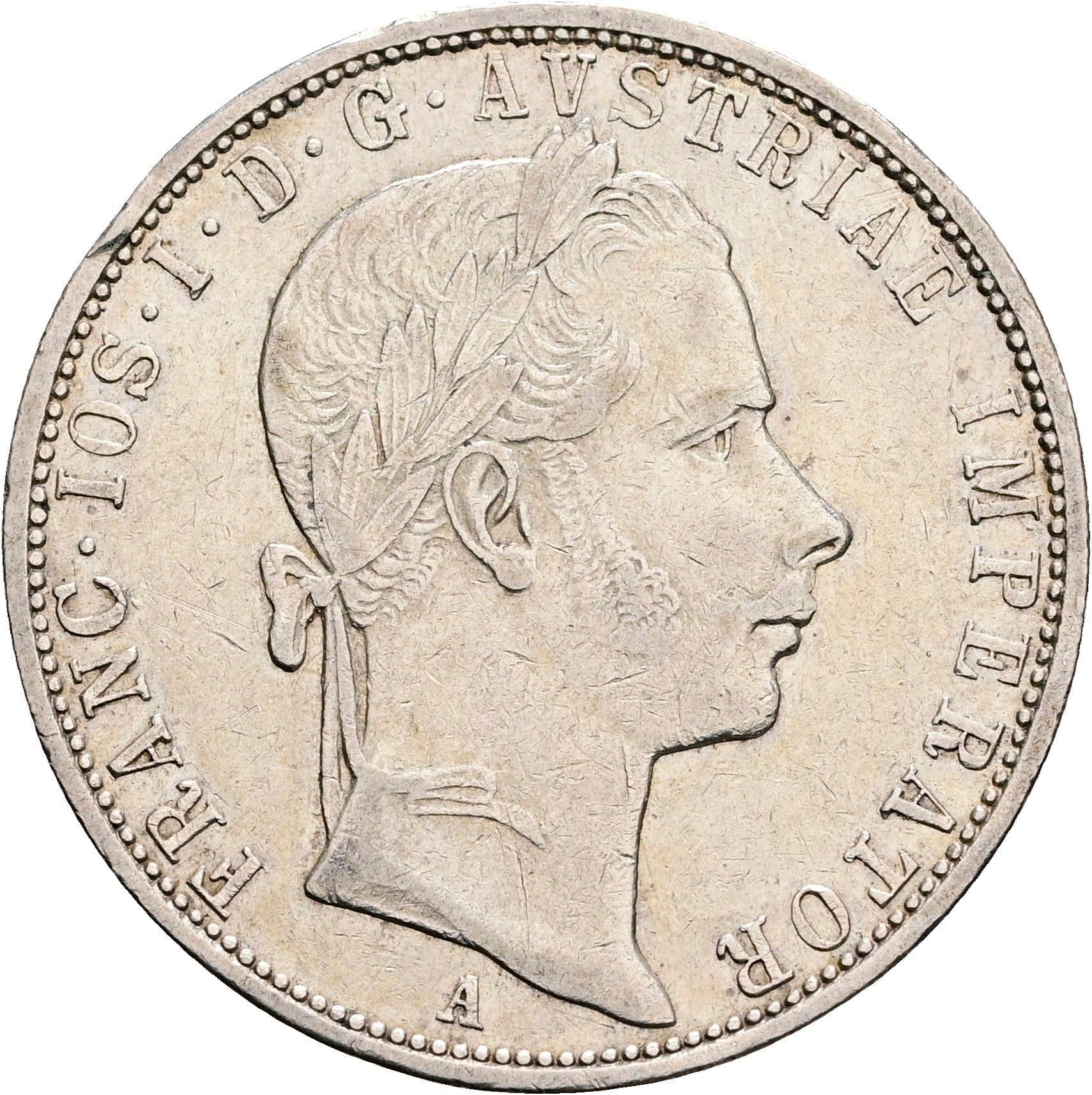1 Gulden Franz Joseph I. 1848-1916 Wien 1858 A – Vorderseite