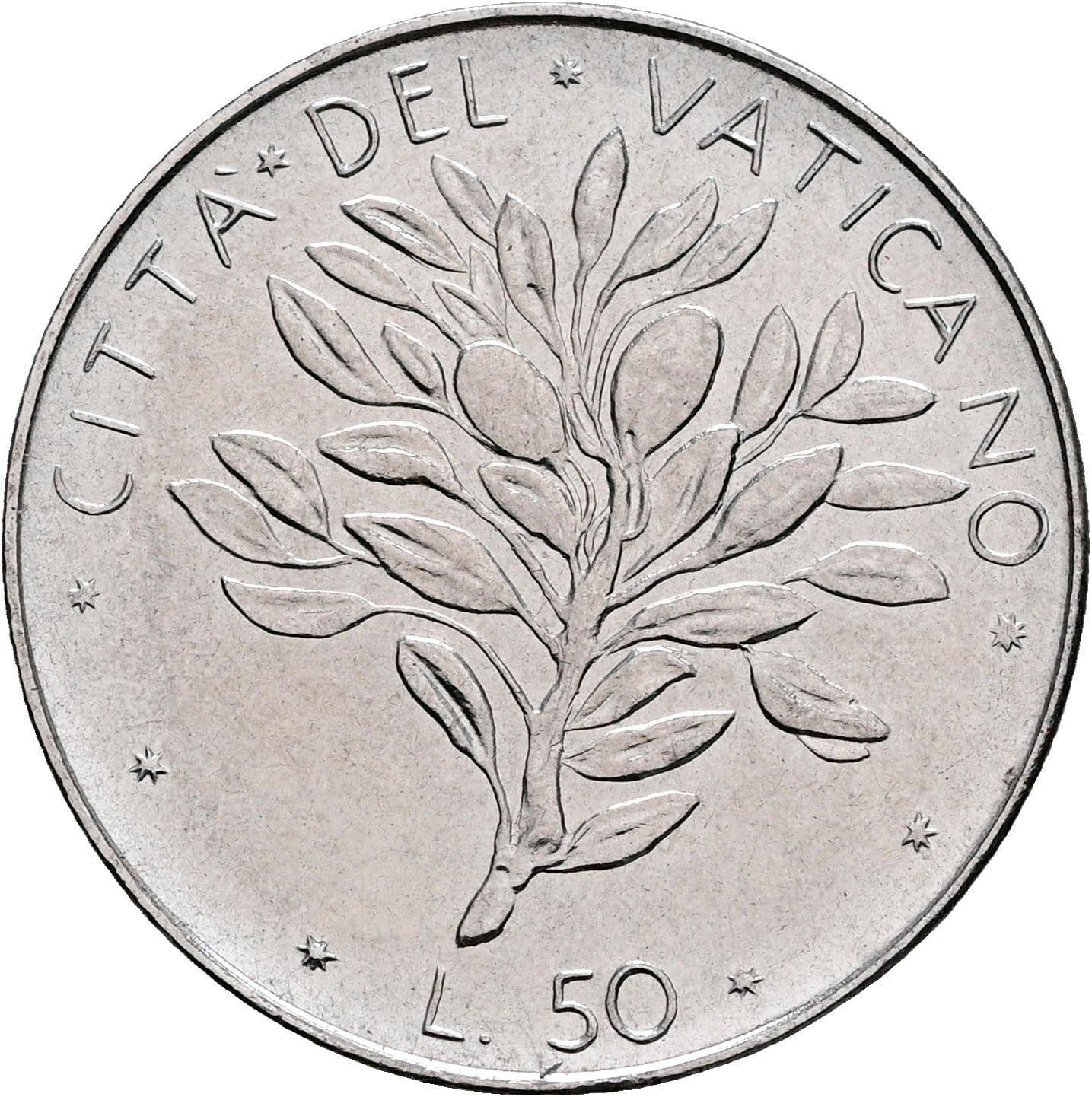 50 Lire Papst Paul VI. 1963-1978 1974 – Vorderseite