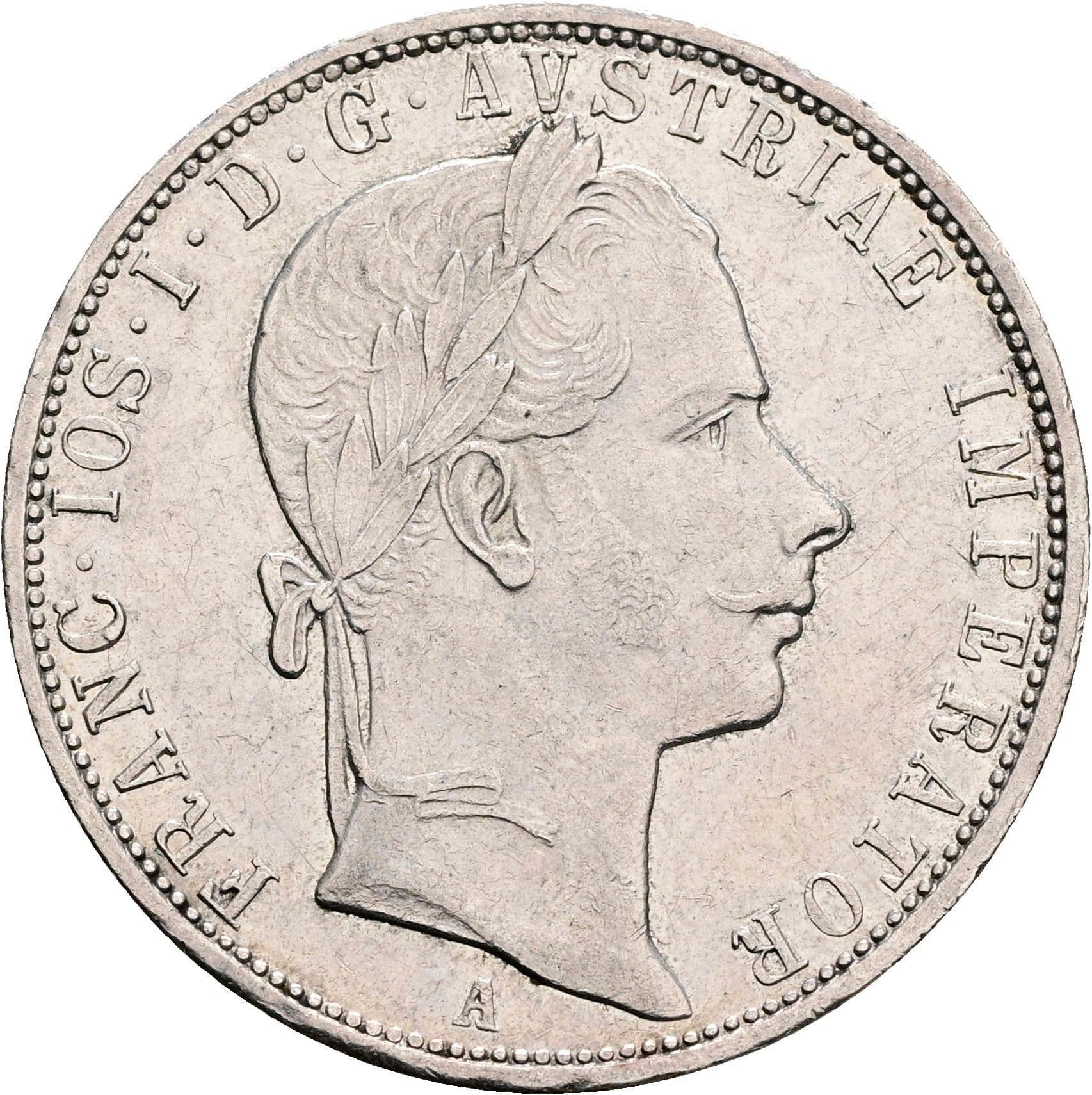 1 Gulden Franz Joseph I. 1848-1916 Wien 1858 A – Vorderseite