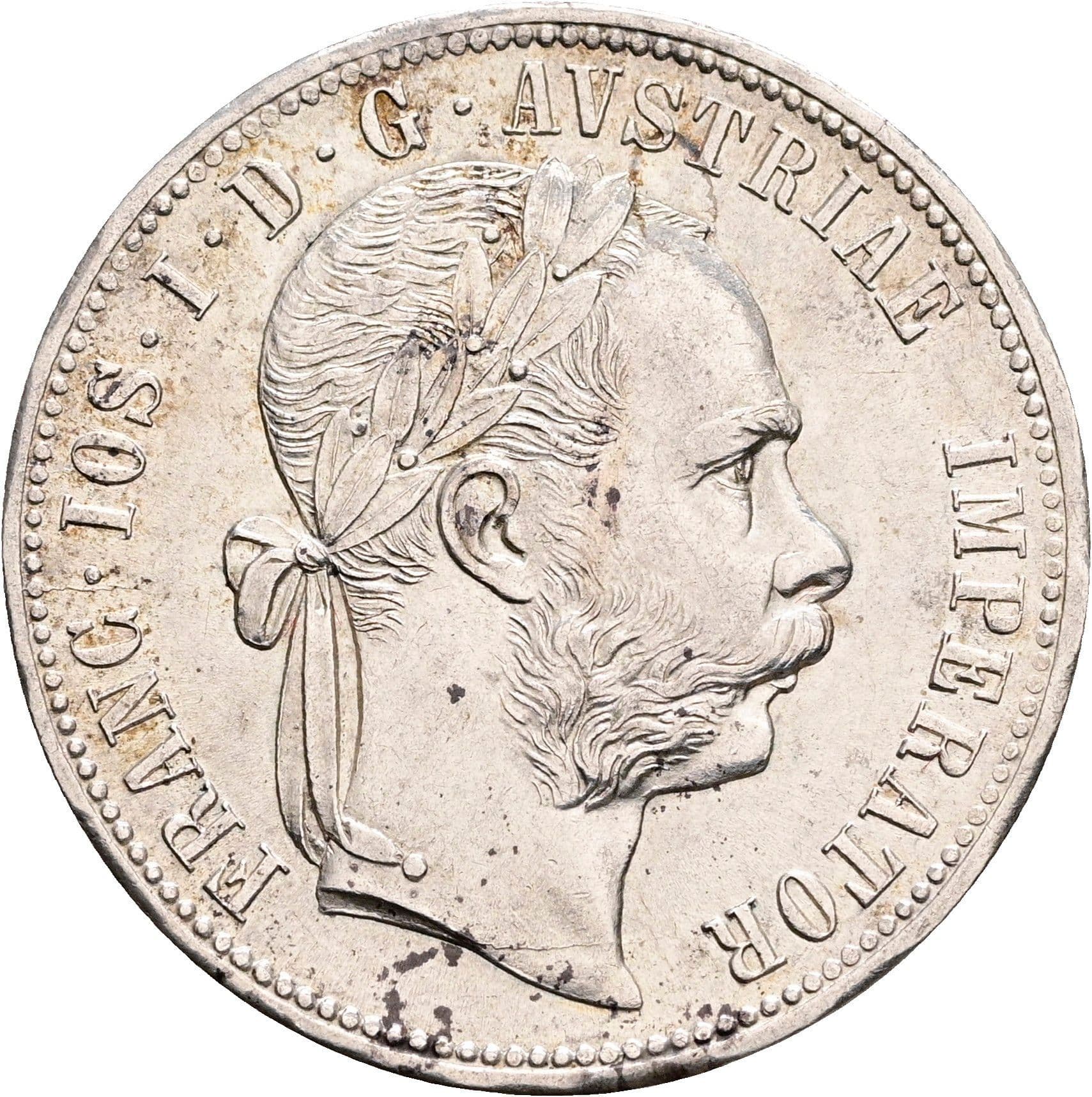 1 Gulden Franz Joseph I. 1848-1916 Wien 1877 – Vorderseite