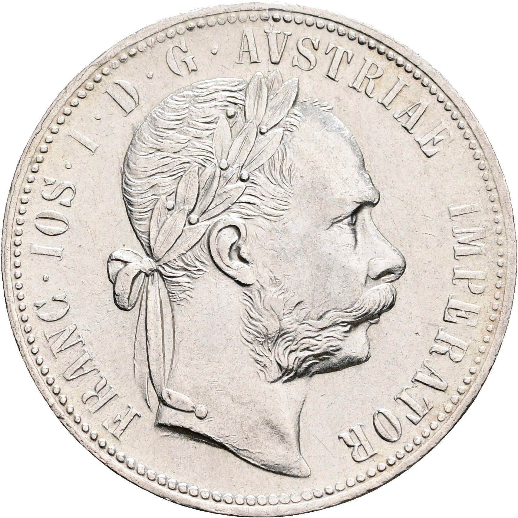 1 Gulden Franz Joseph I. 1848-1916 Wien 1879 – Vorderseite