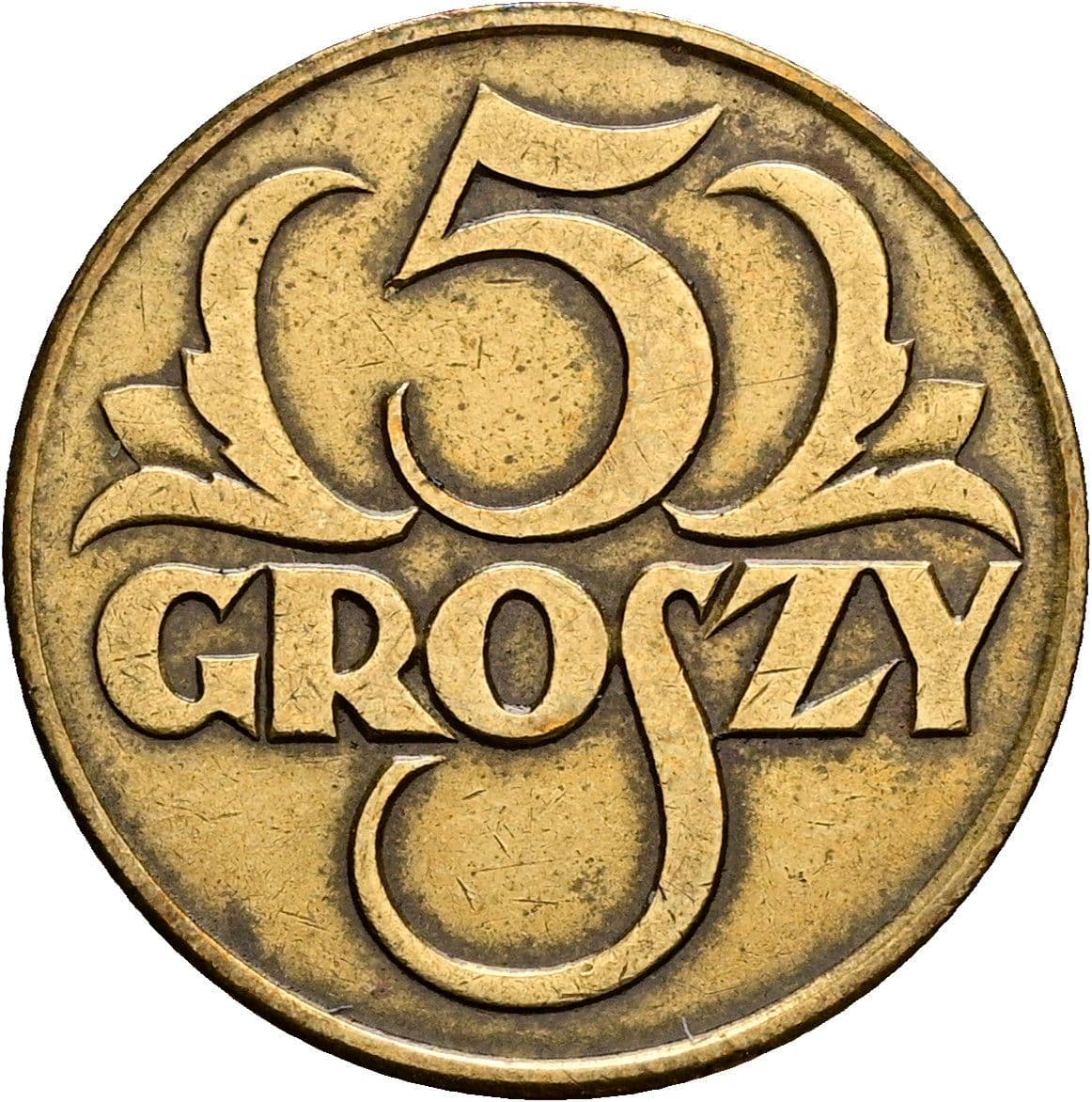 5 Groszy 1923 – Vorderseite