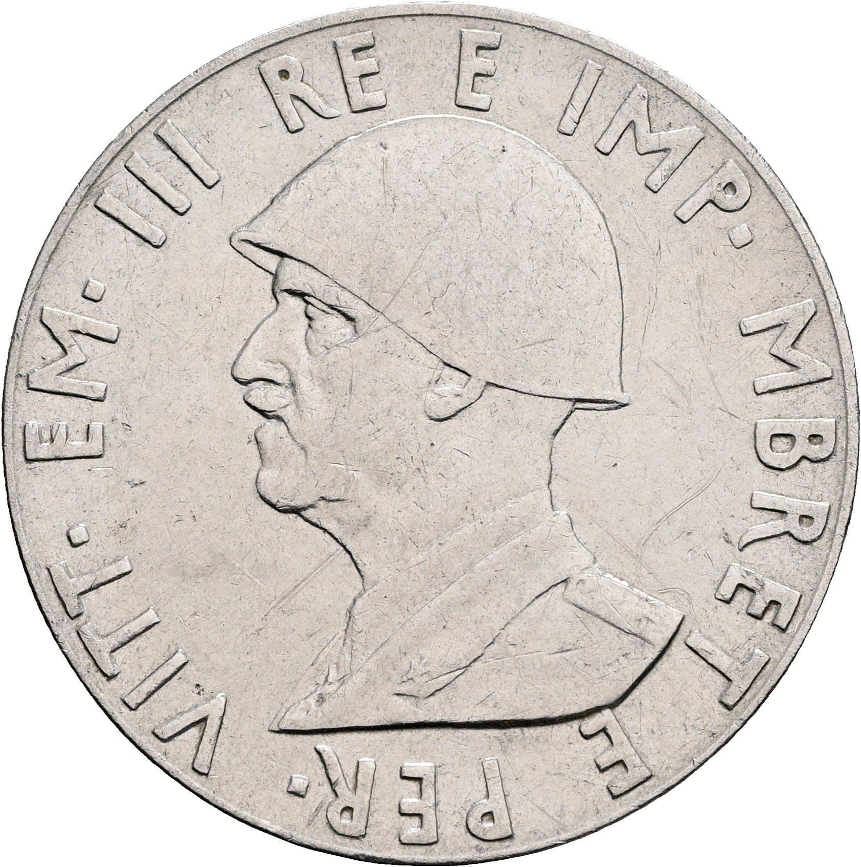 2 Lek Vittorio Emanuele III. 1939-1943 1939 – Vorderseite