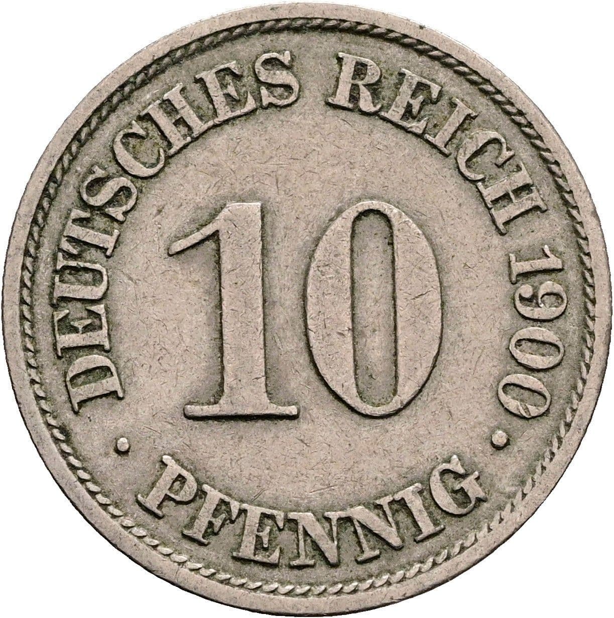 10 Pfennig 1900 A – Vorderseite