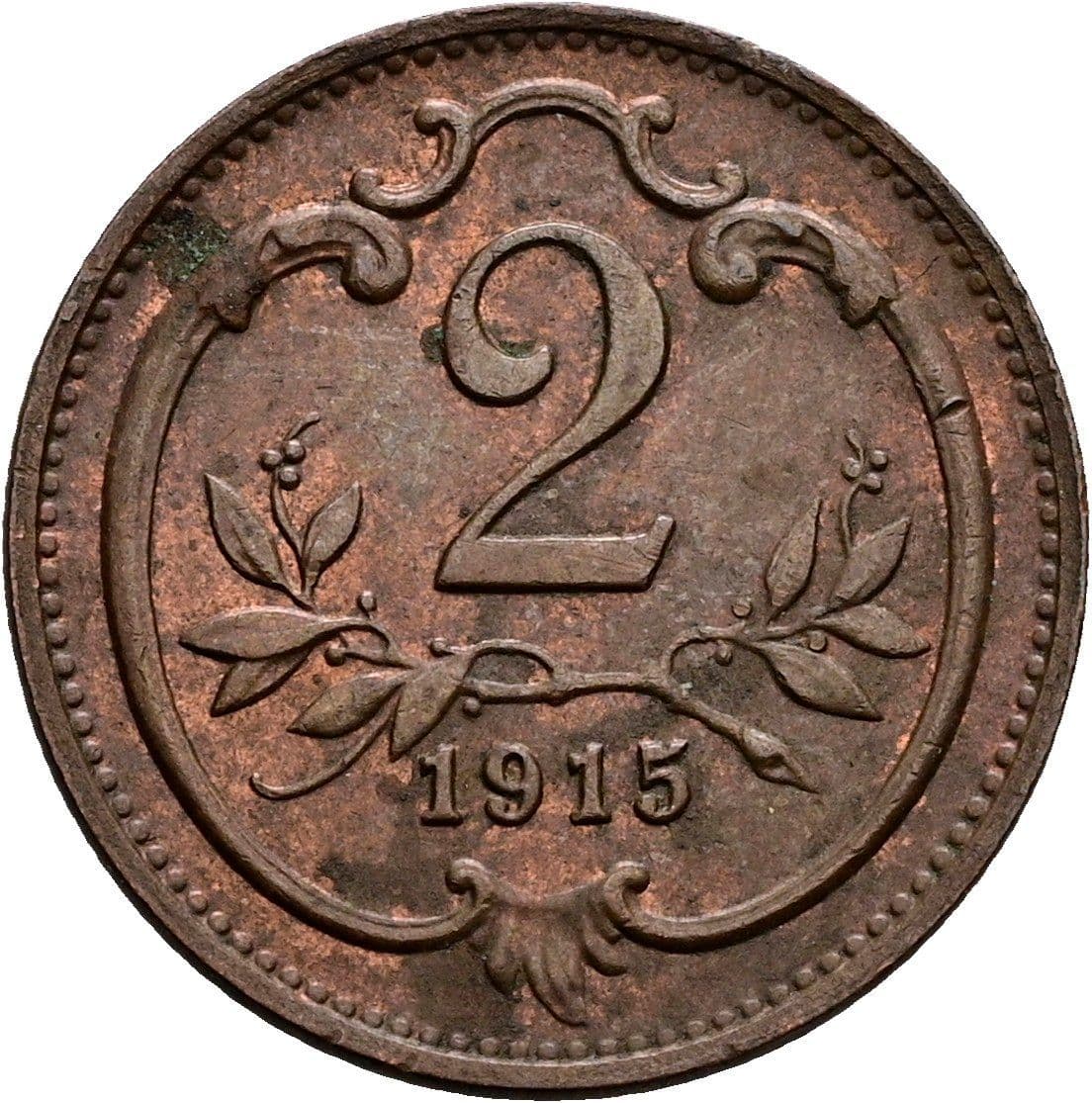 2 Heller Franz Joseph I. 1848-1916 1915 – Vorderseite