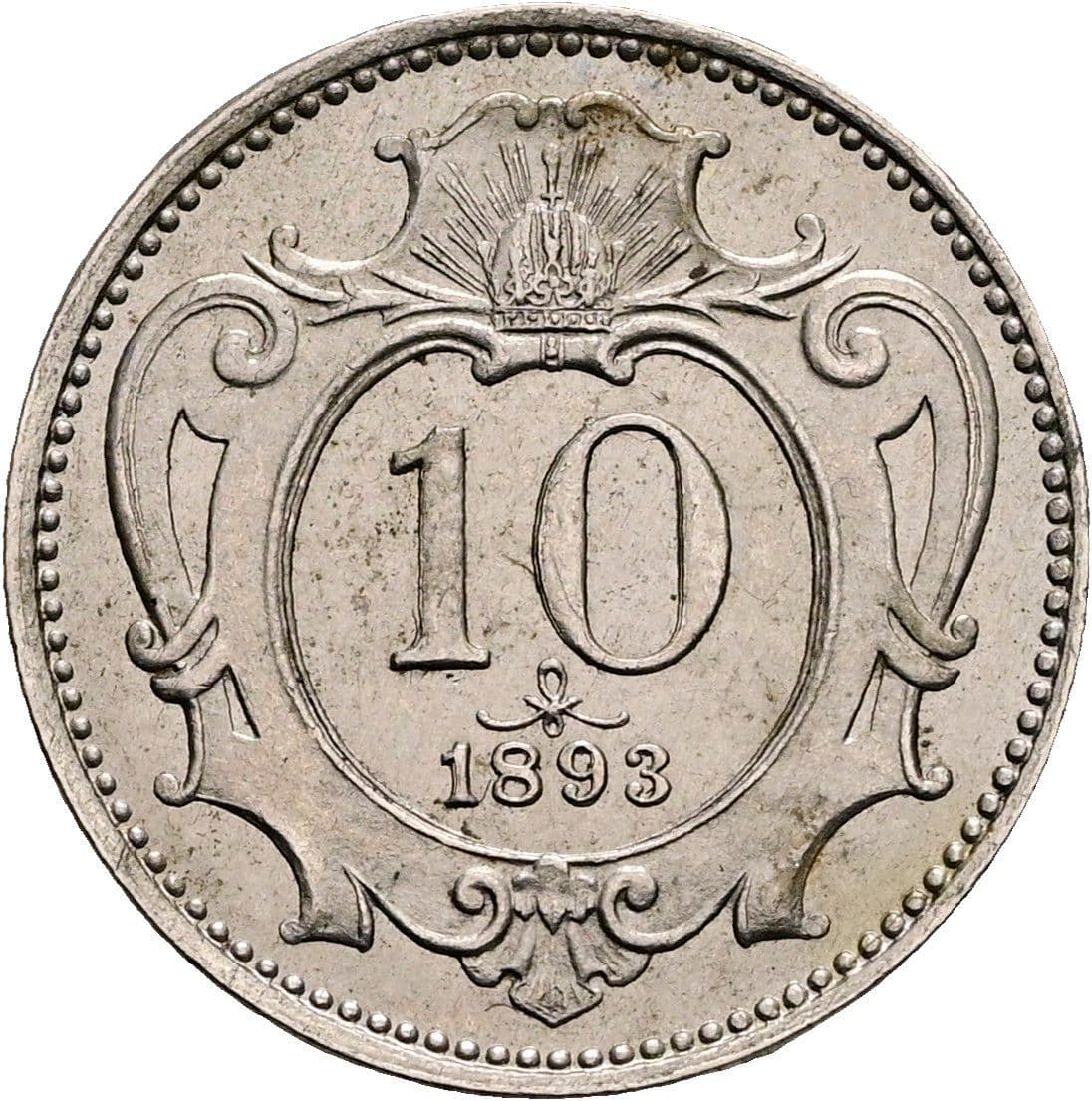 10 Heller Franz Joseph I. 1848-1916 1893 – Vorderseite