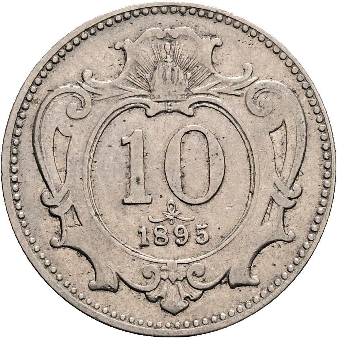 10 Heller Franz Joseph I. 1848-1916 1895 – Vorderseite