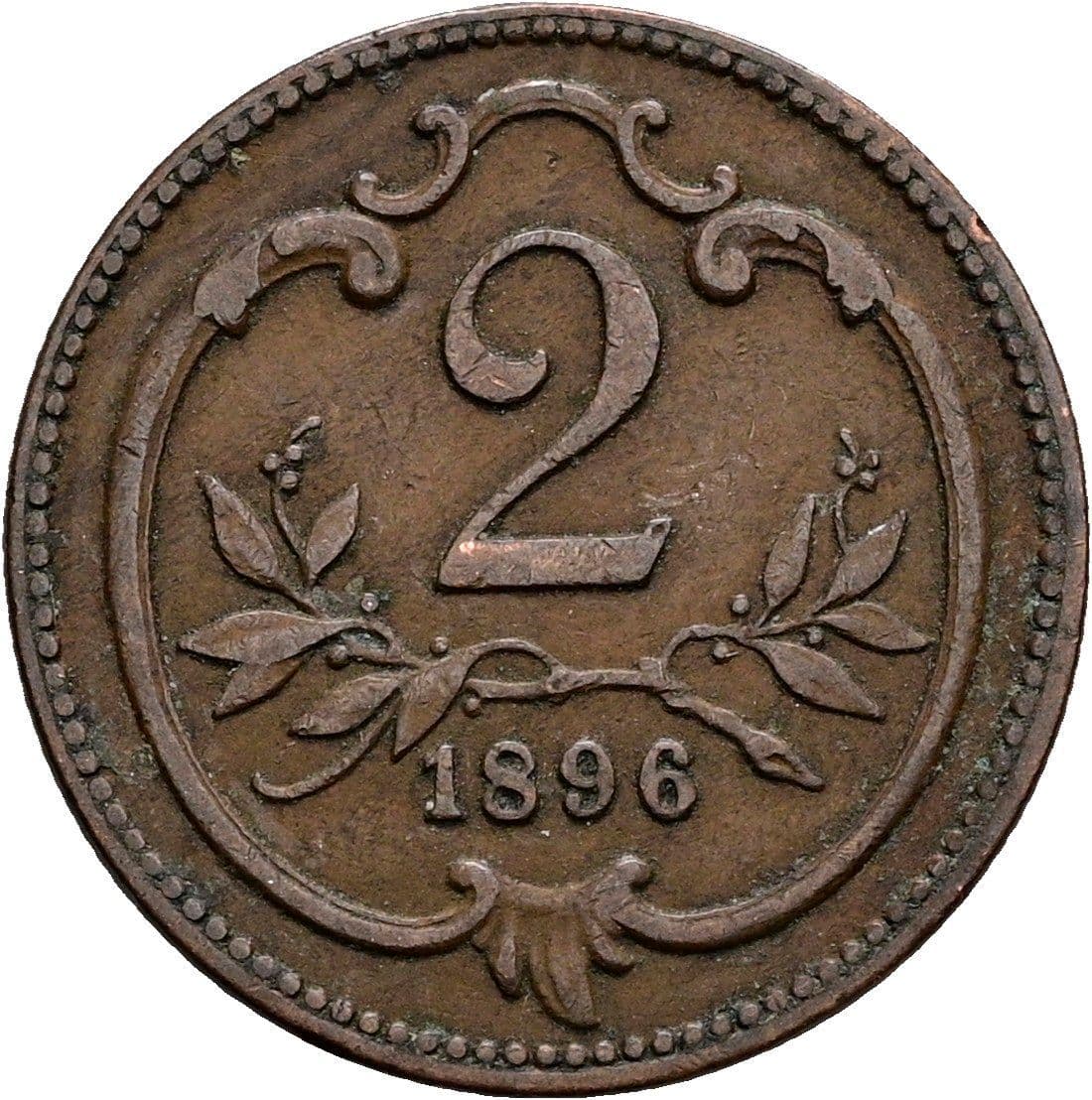 2 Heller Franz Joseph I. 1848-1916 1896 – Vorderseite