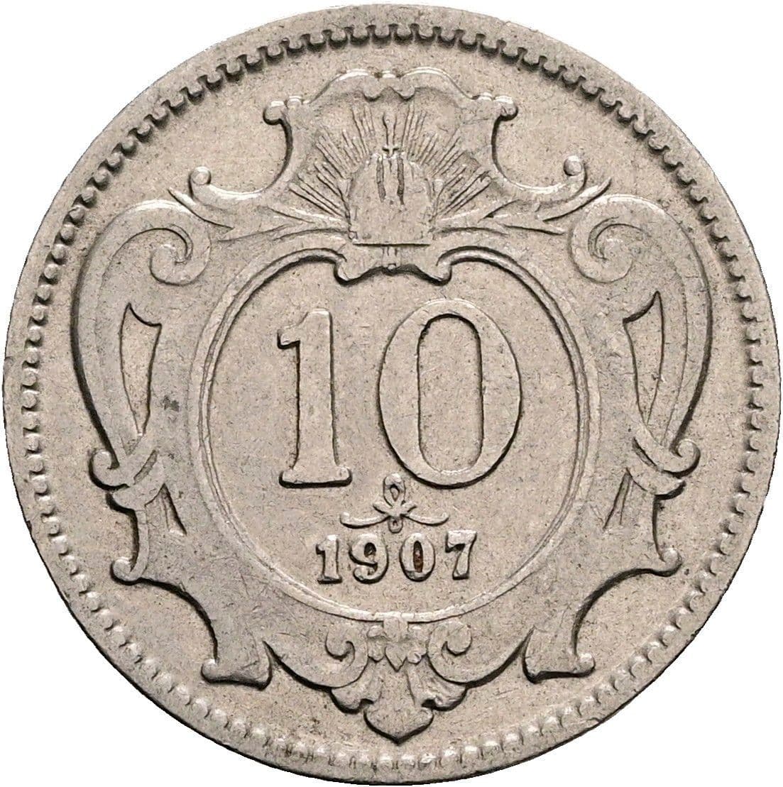 10 Heller Franz Joseph I. 1848-1916 1907 – Vorderseite